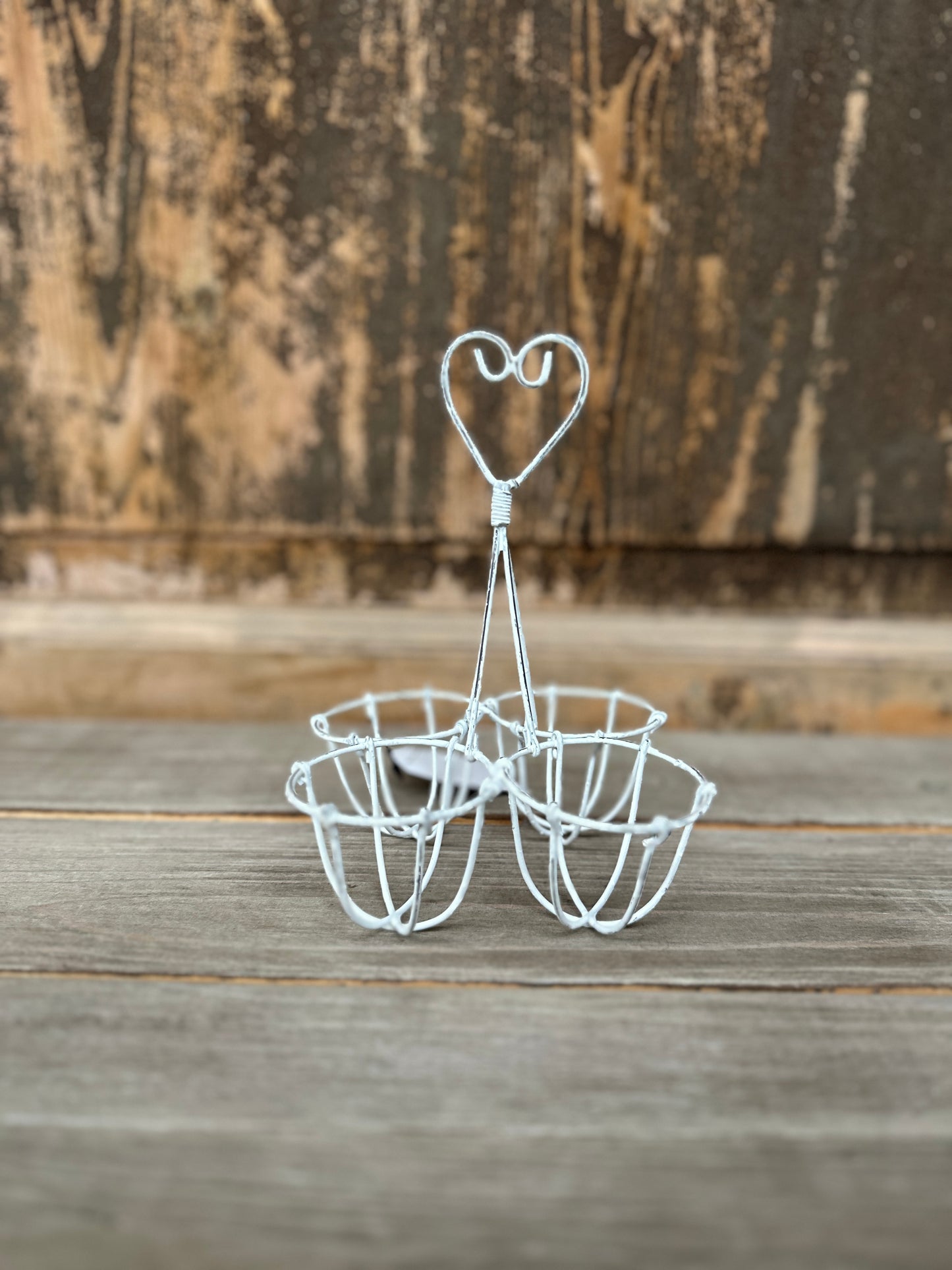 Portauova Con Cuore Bianco