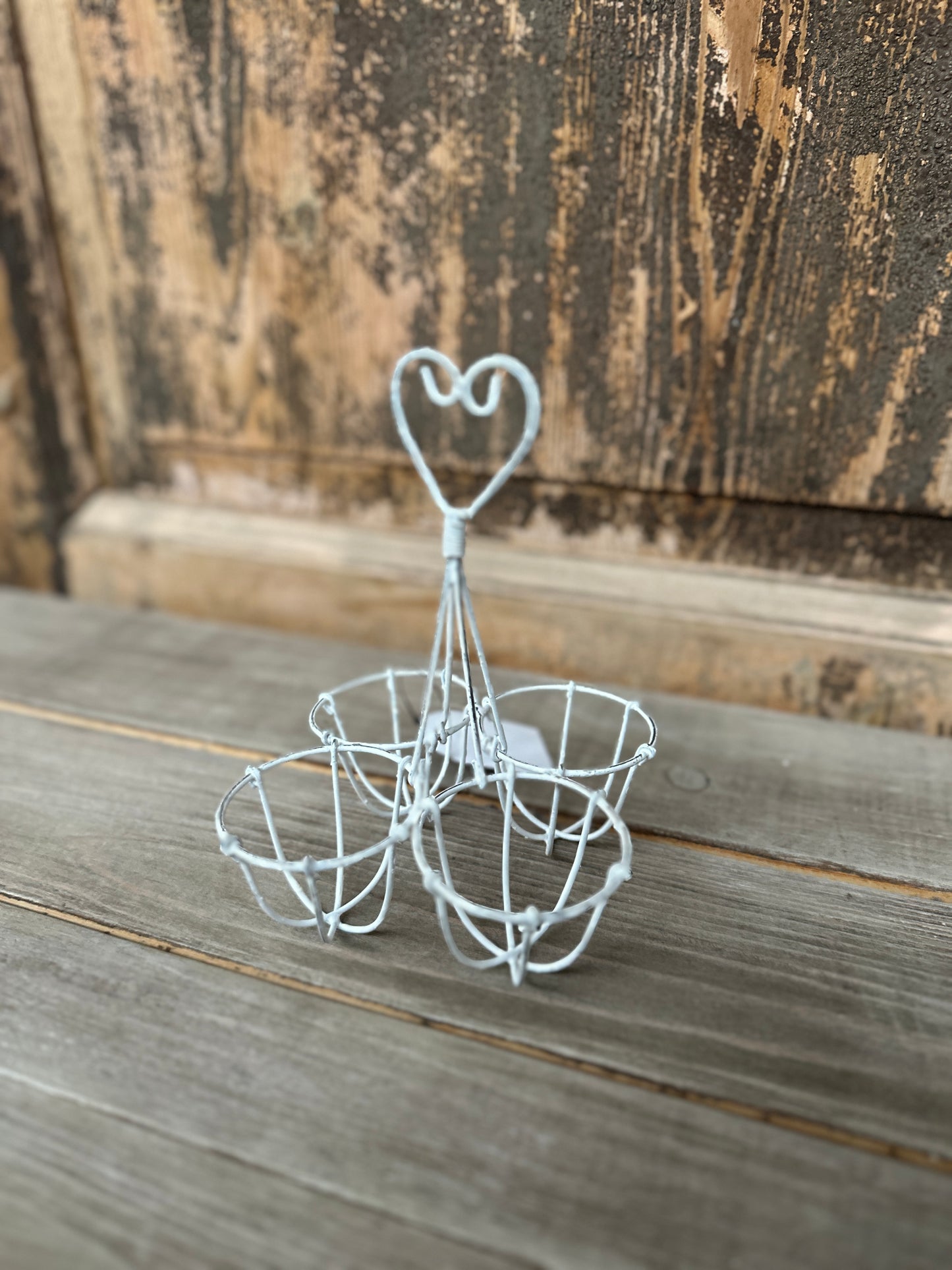 Portauova Con Cuore Bianco