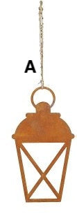 Sagoma Lanterna Corten Da Appendere