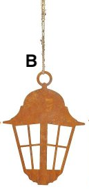 Sagoma Lanterna Corten Da Appendere