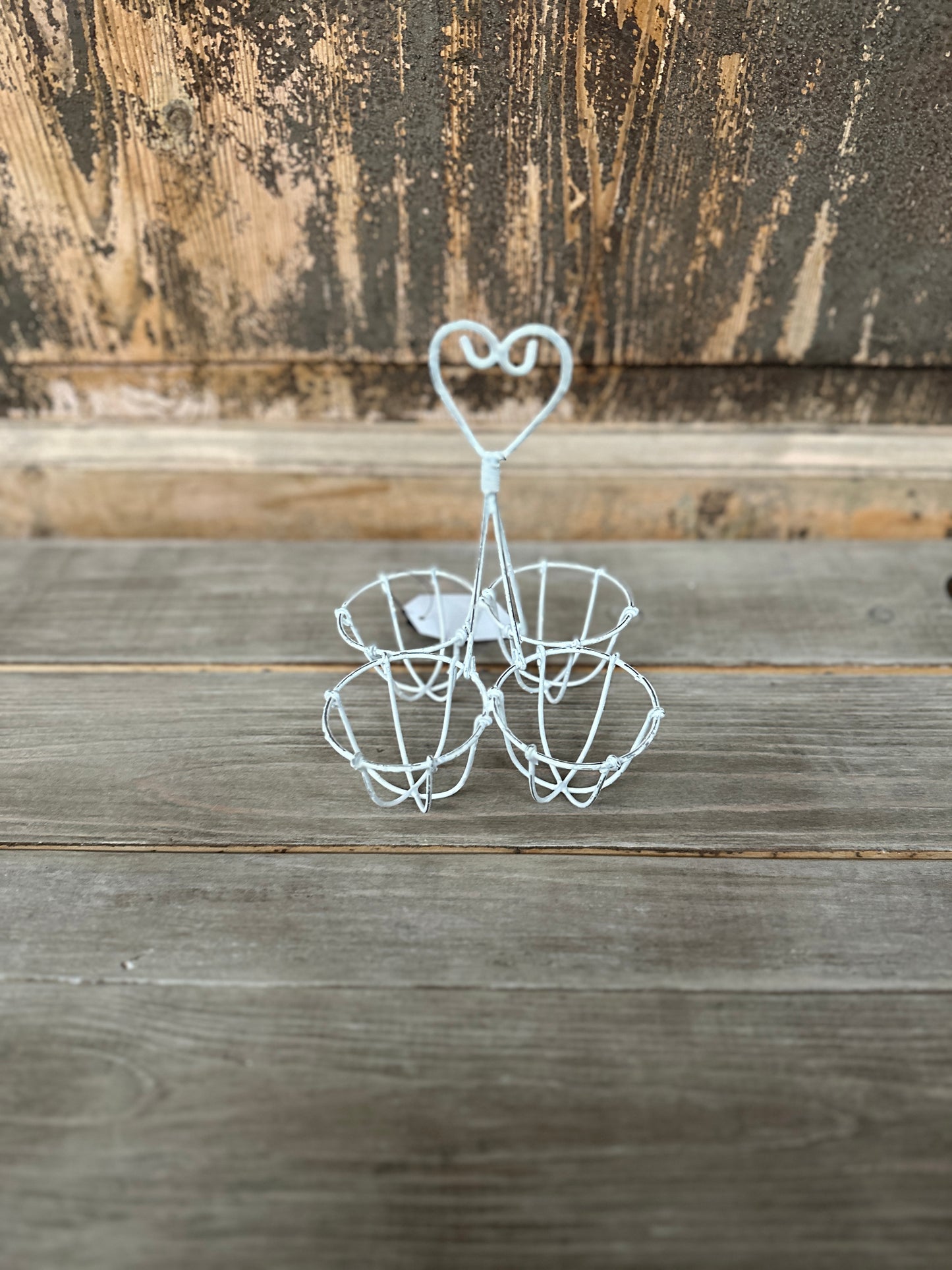 Portauova Con Cuore Bianco