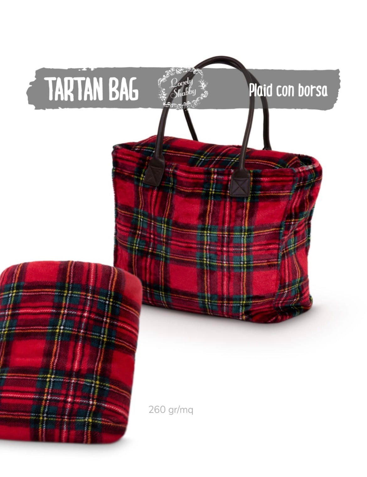 Plaid Tartan Con Borsa