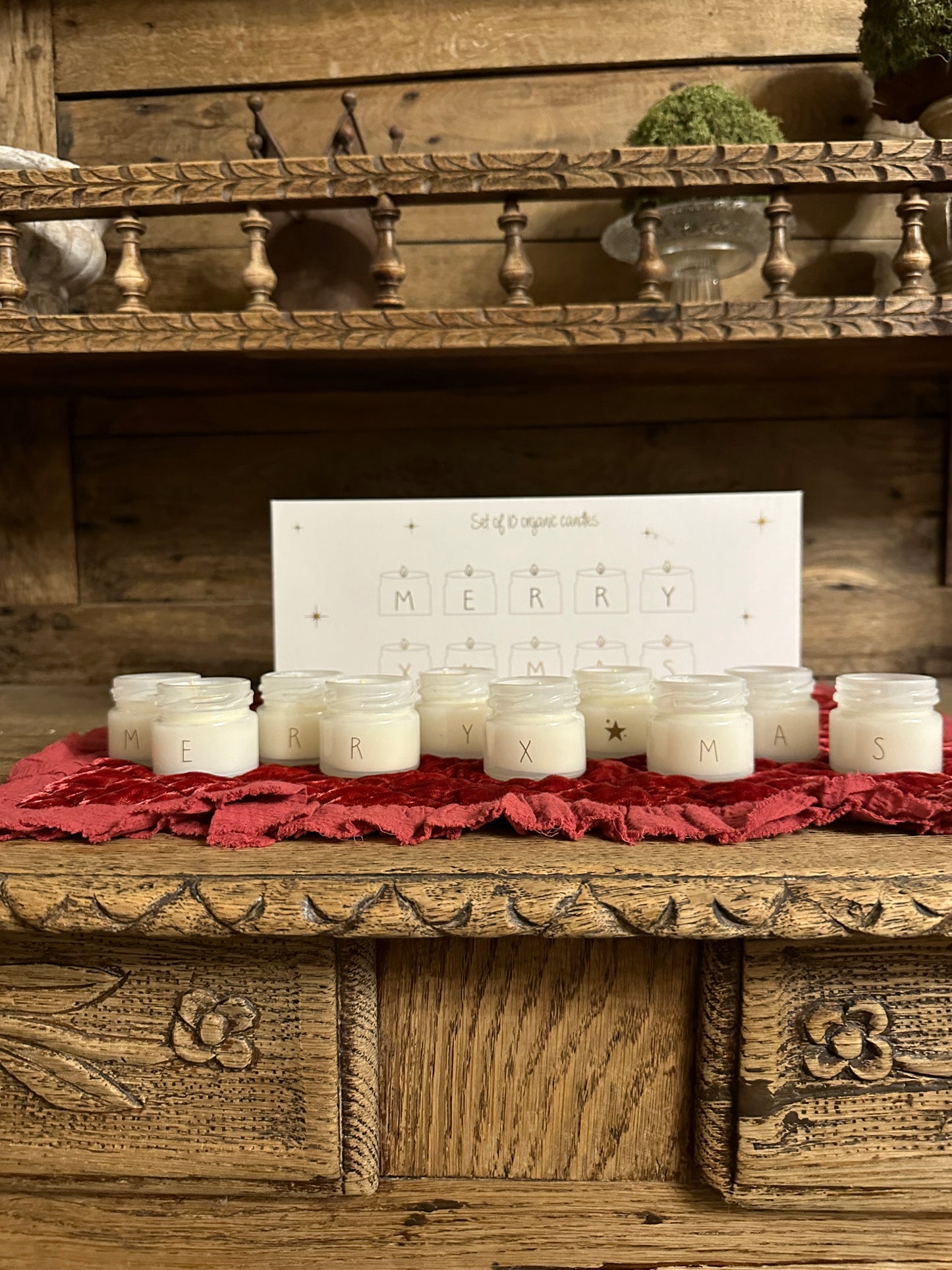 10 Candele Scritta Merry X-Mas