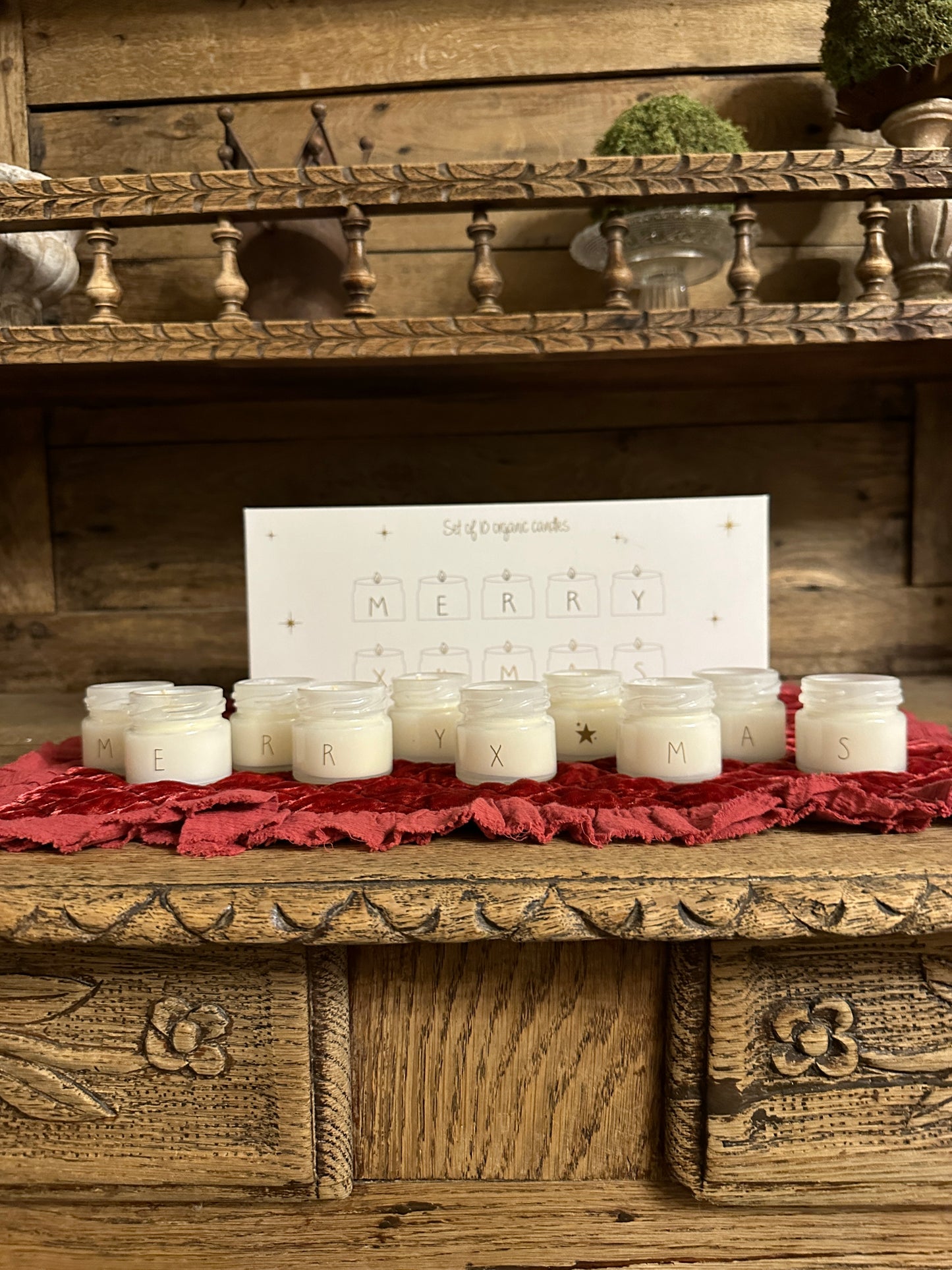 10 Candele Scritta Merry X-Mas