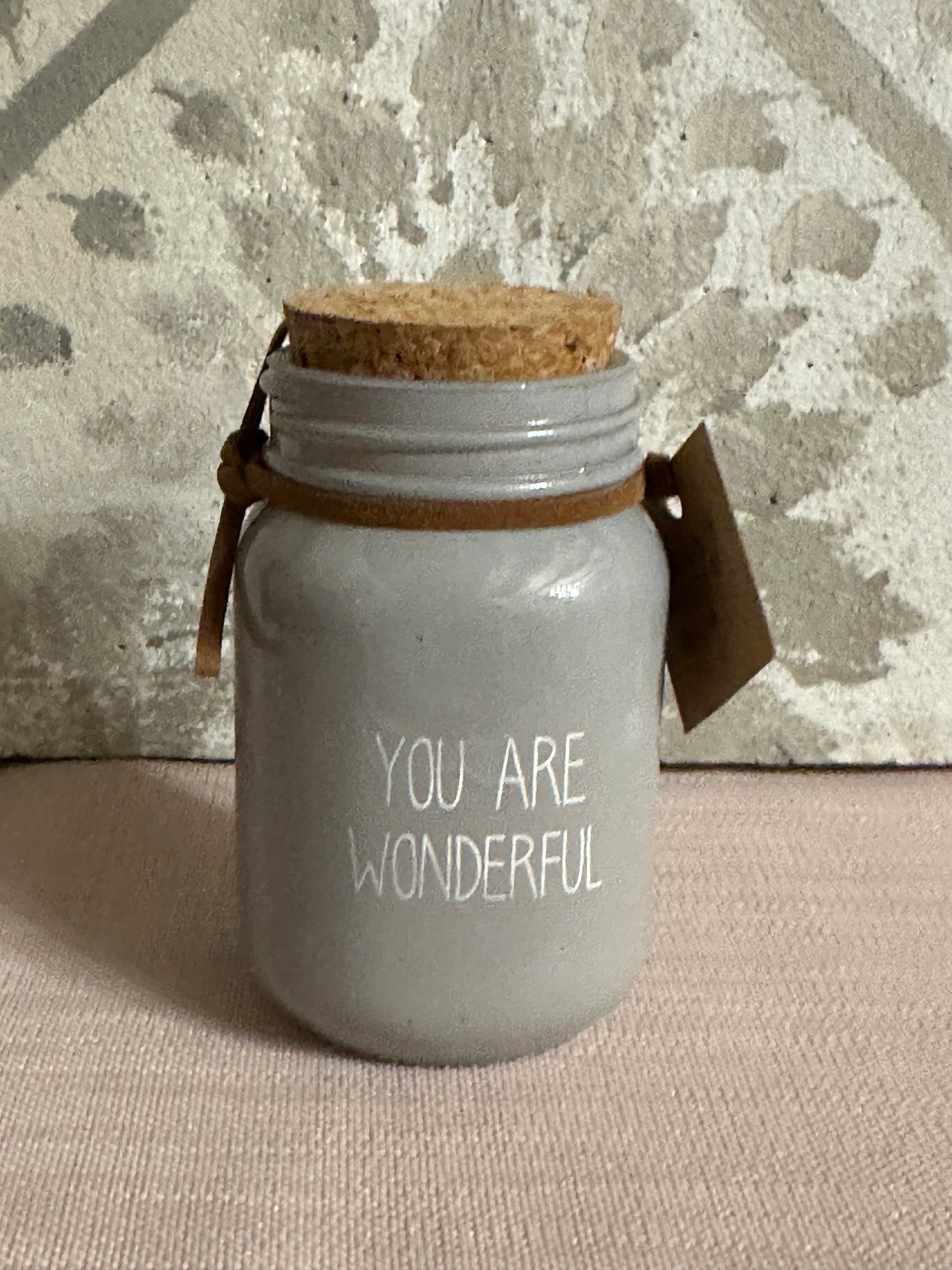 Candela In Bottiglia Con Tappo "You Are Wonderful"