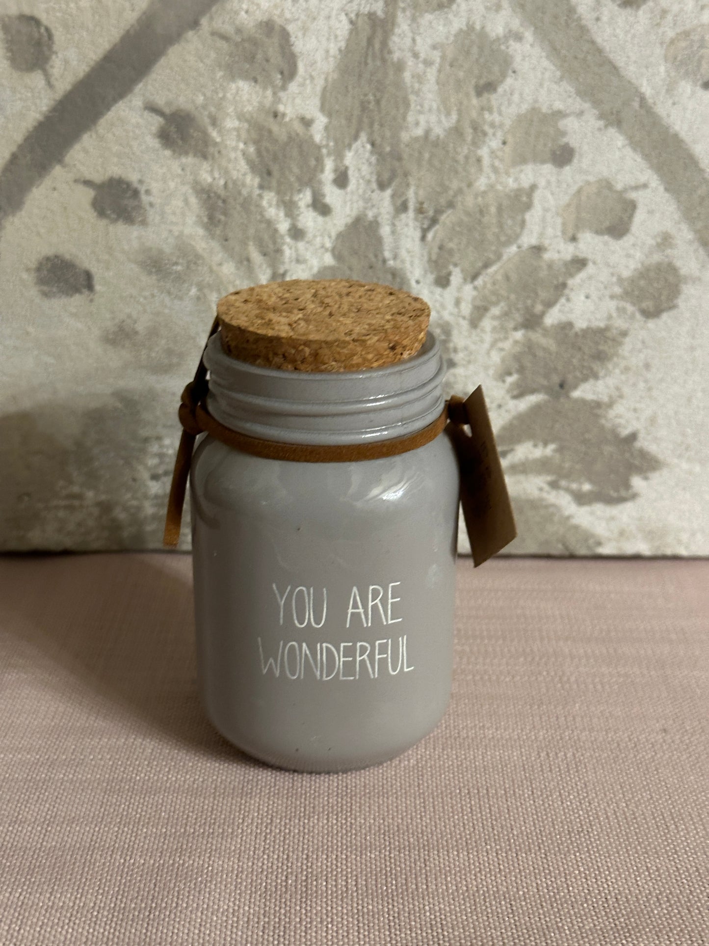 Candela In Bottiglia Con Tappo "You Are Wonderful"