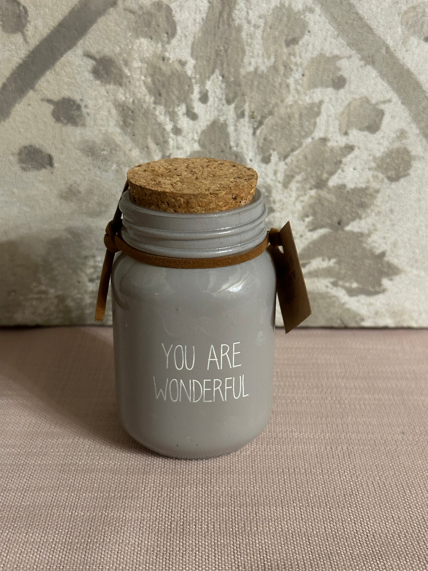 Candela In Bottiglia Con Tappo "You Are Wonderful"