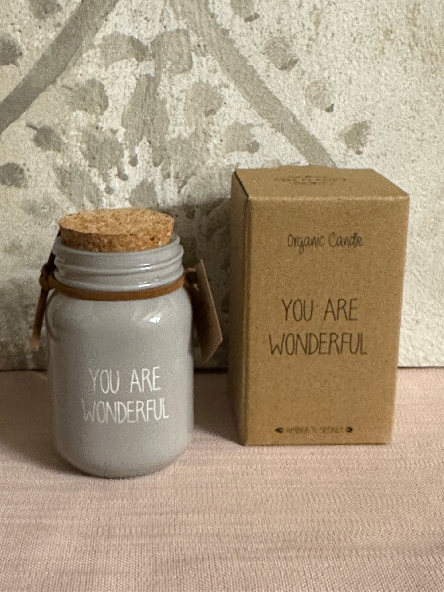 Candela In Bottiglia Con Tappo "You Are Wonderful"