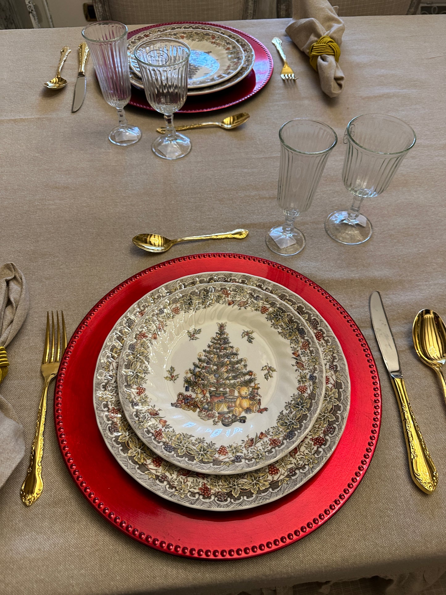 Sottopiatto Decoro Rosso