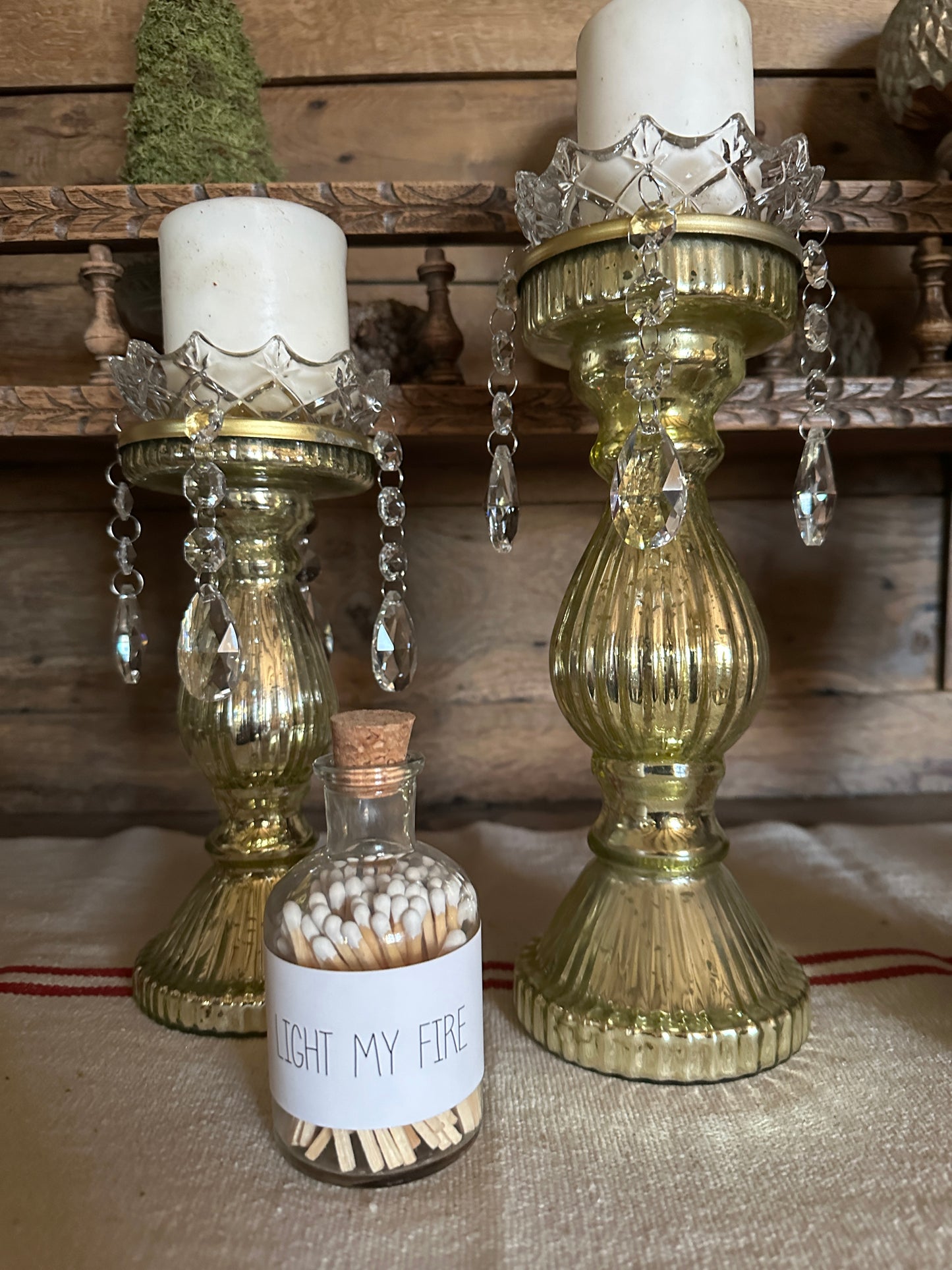 Bottiglia Con Fiammiferi Bianchi "You Light My Fire"
