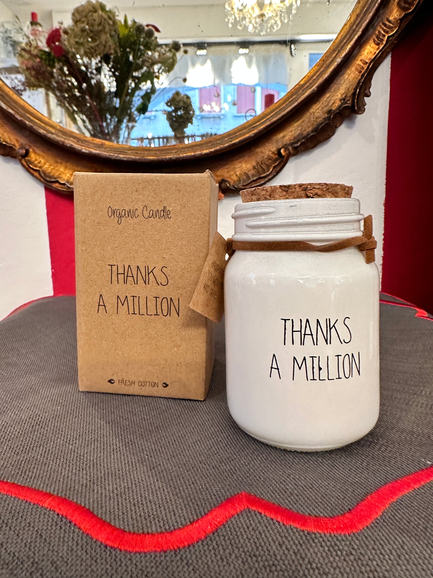 Candela In Bottiglia Con Tappo "Thanks A Million"