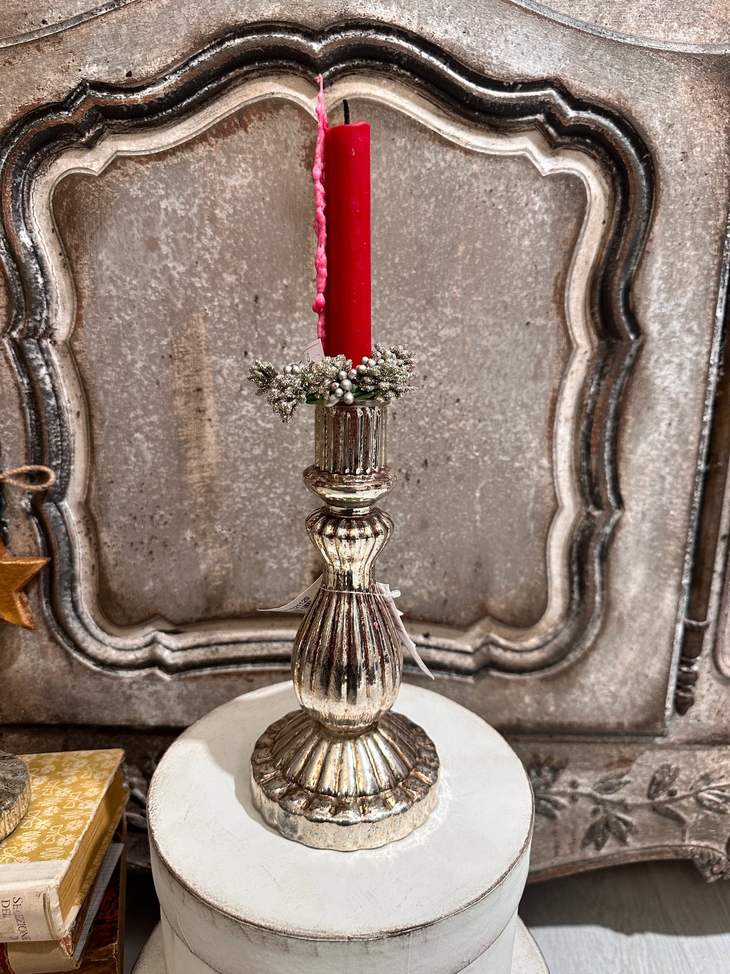 Candelabro In Vetro Mercurizzato
