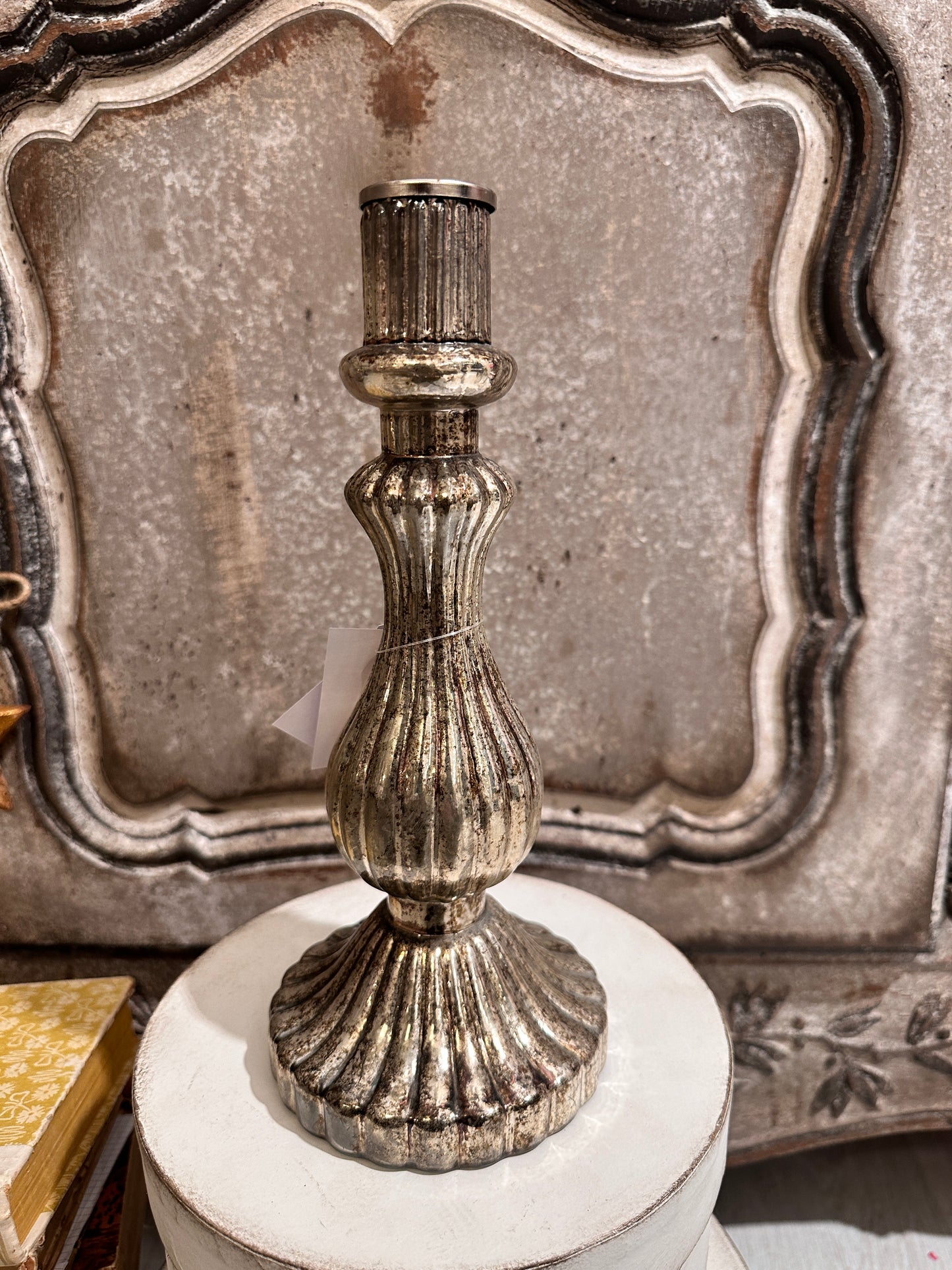 Candelabro In Vetro Mercurizzato