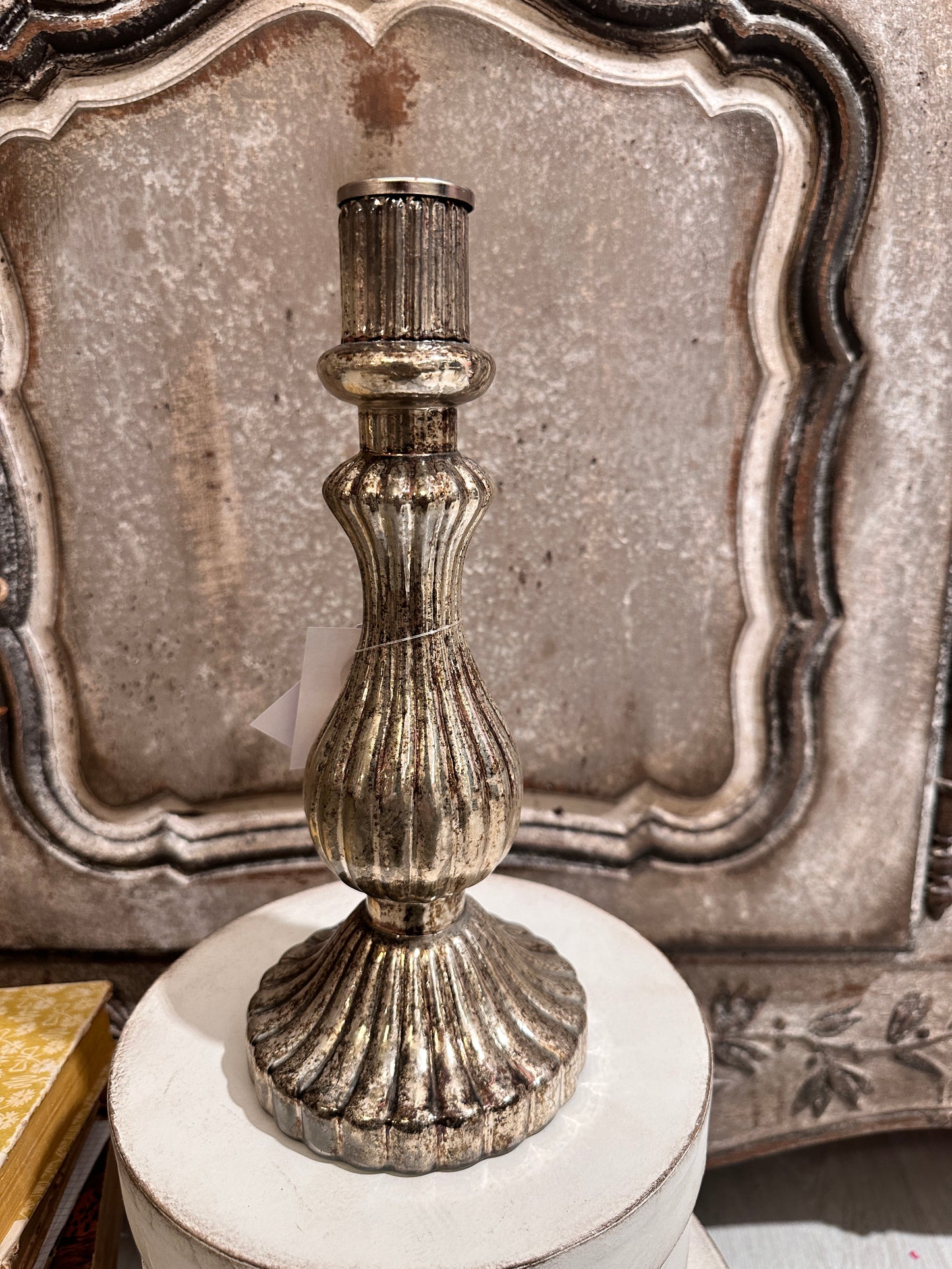 Candelabro In Vetro Mercurizzato