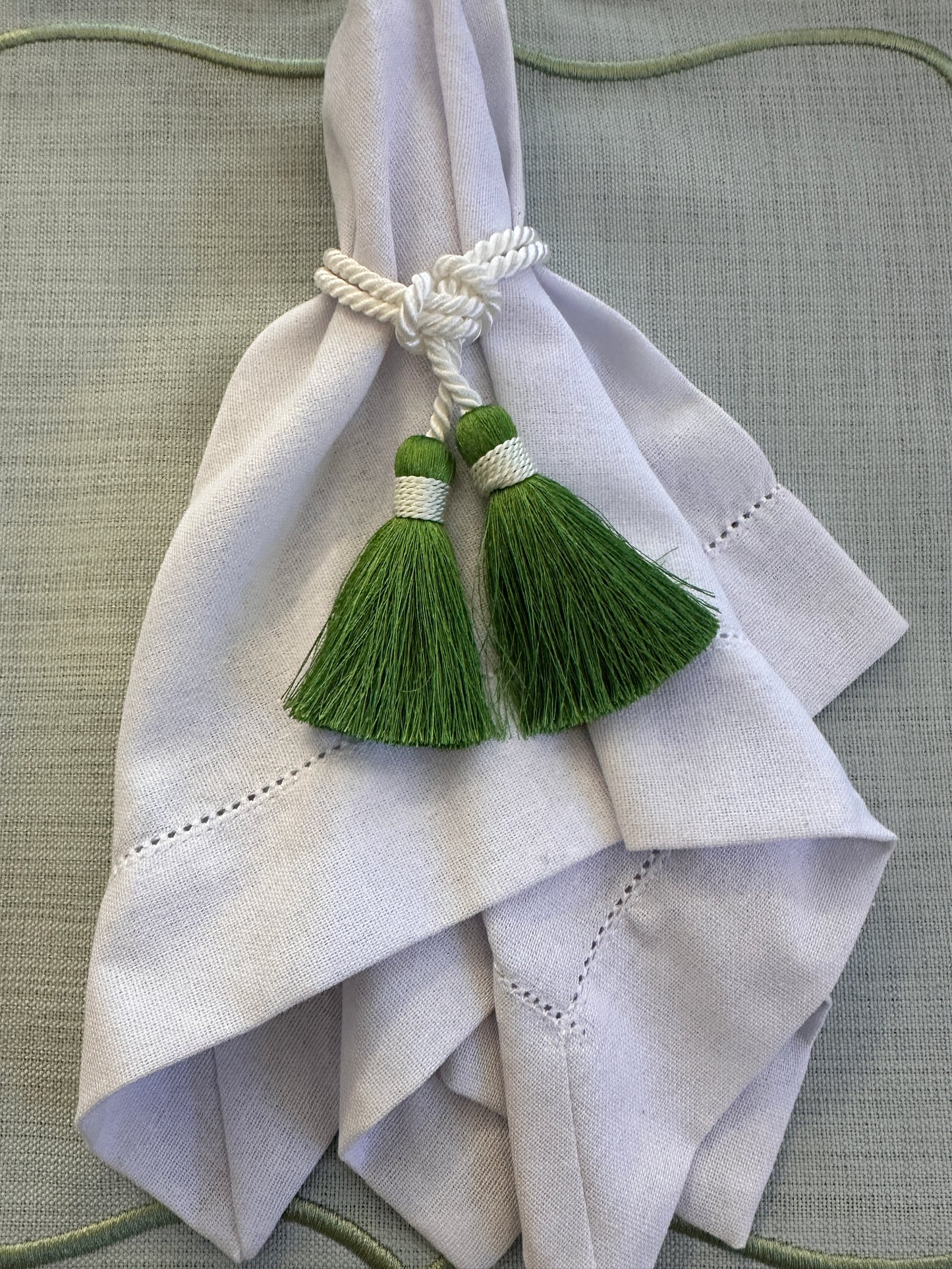 Nappina Lega Tovagliolo Verde & Bianco