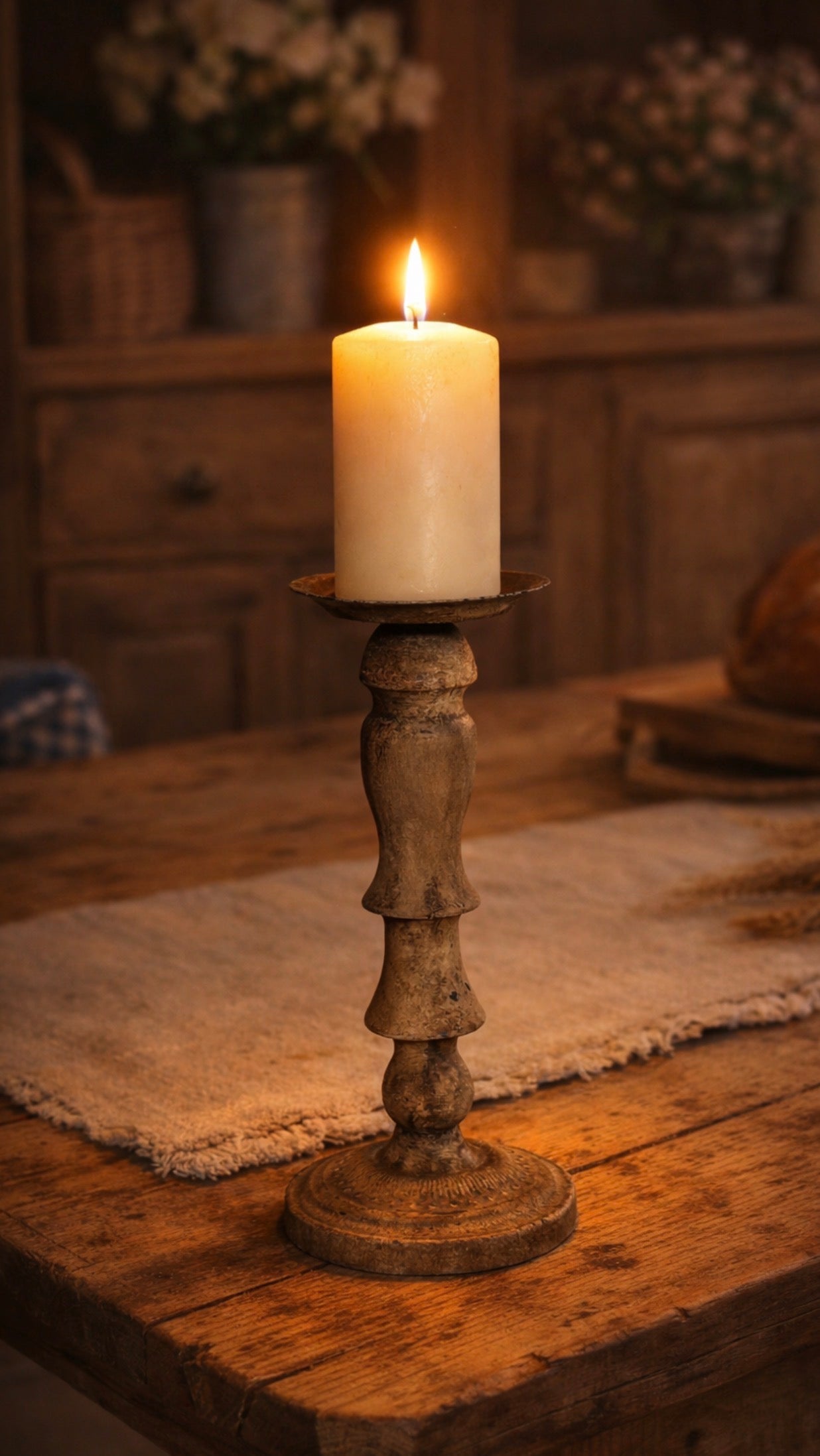 Candelabro Beige Anticato