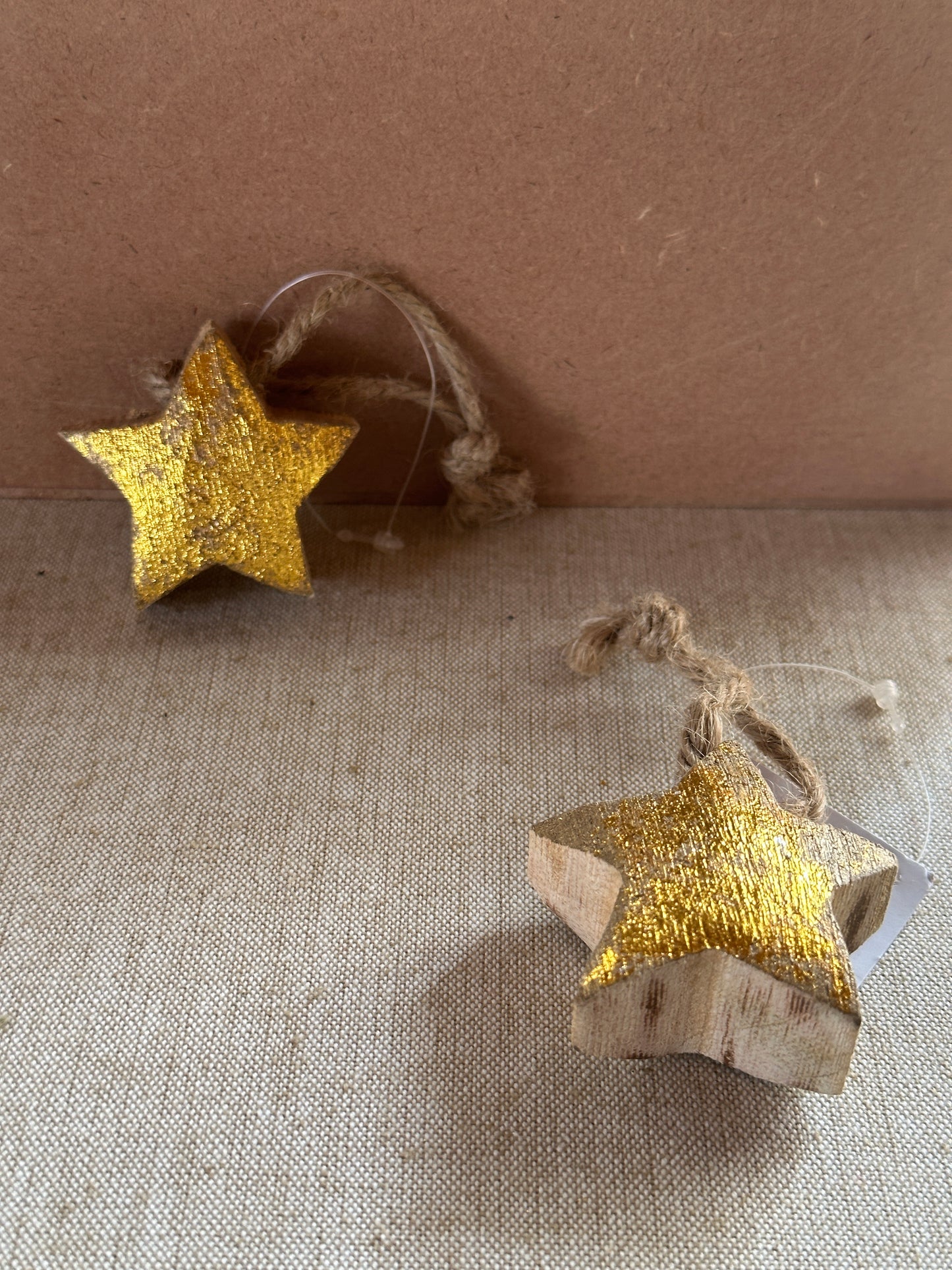 Pendagli Albero Legno E Oro