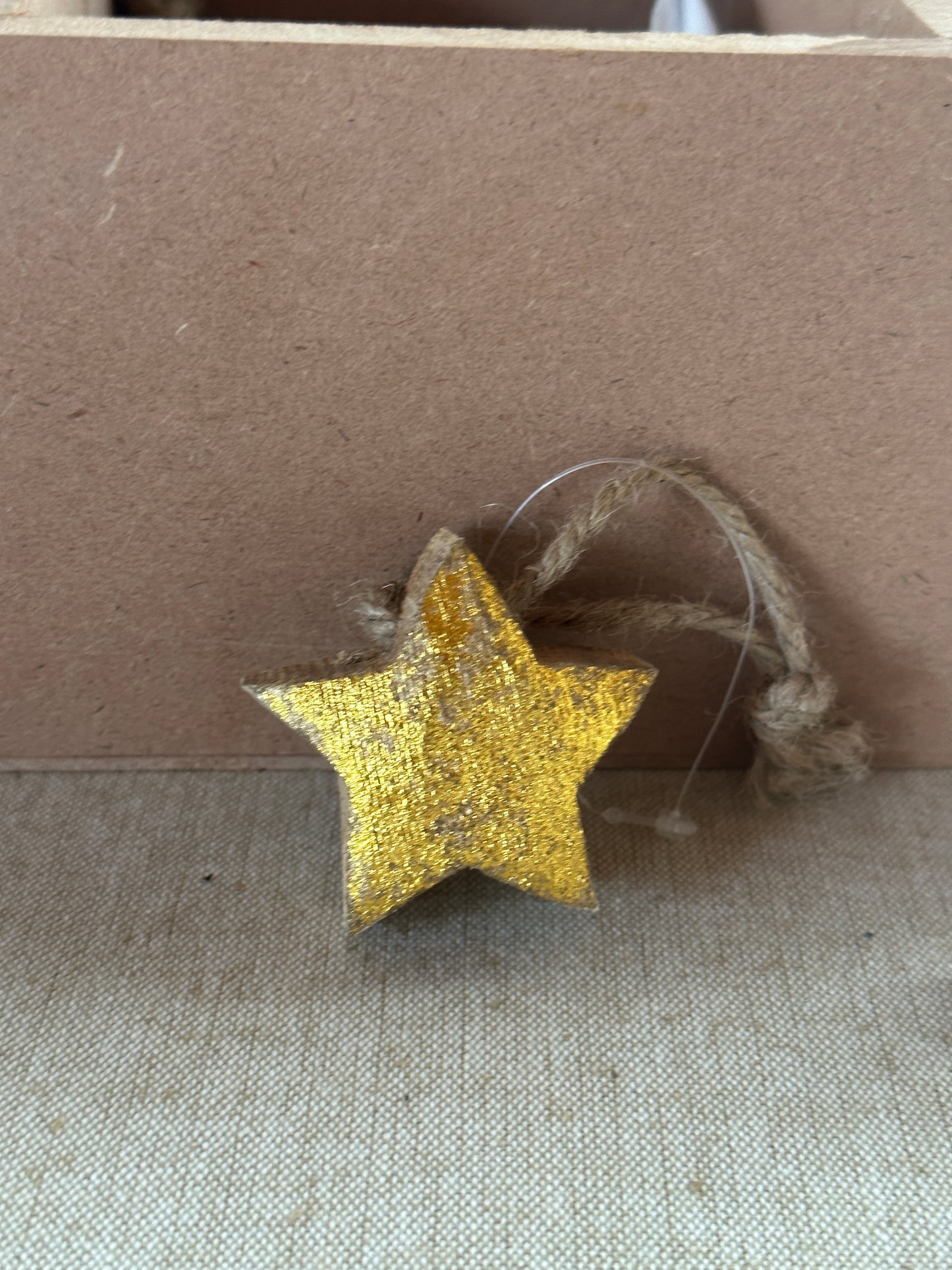 Pendagli Albero Legno E Oro
