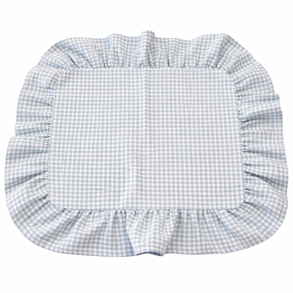 Tovaglietta Vichy Grigio Con Rouches