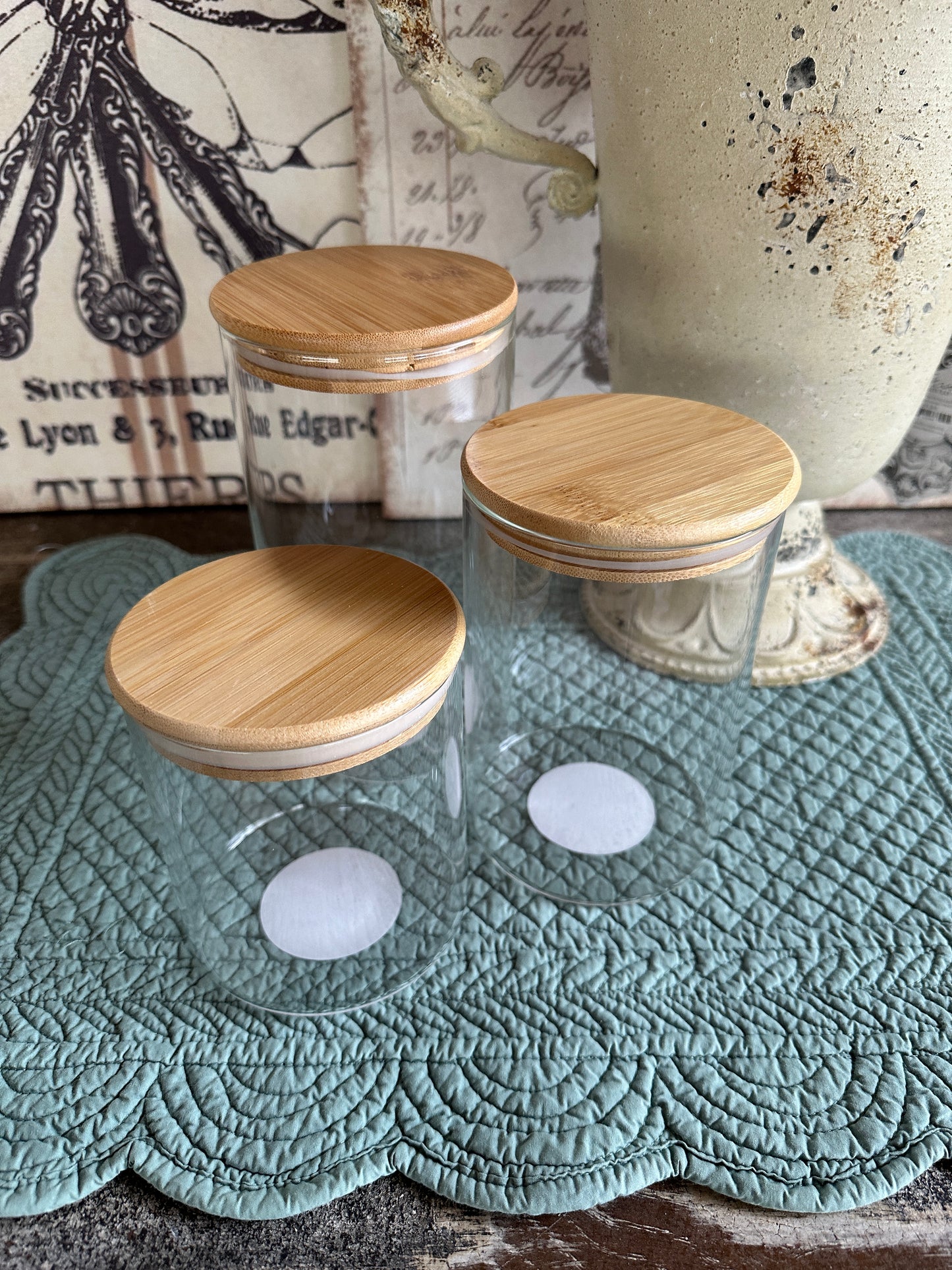 Barattoli Di Vetro Con Tappo Di Bambu