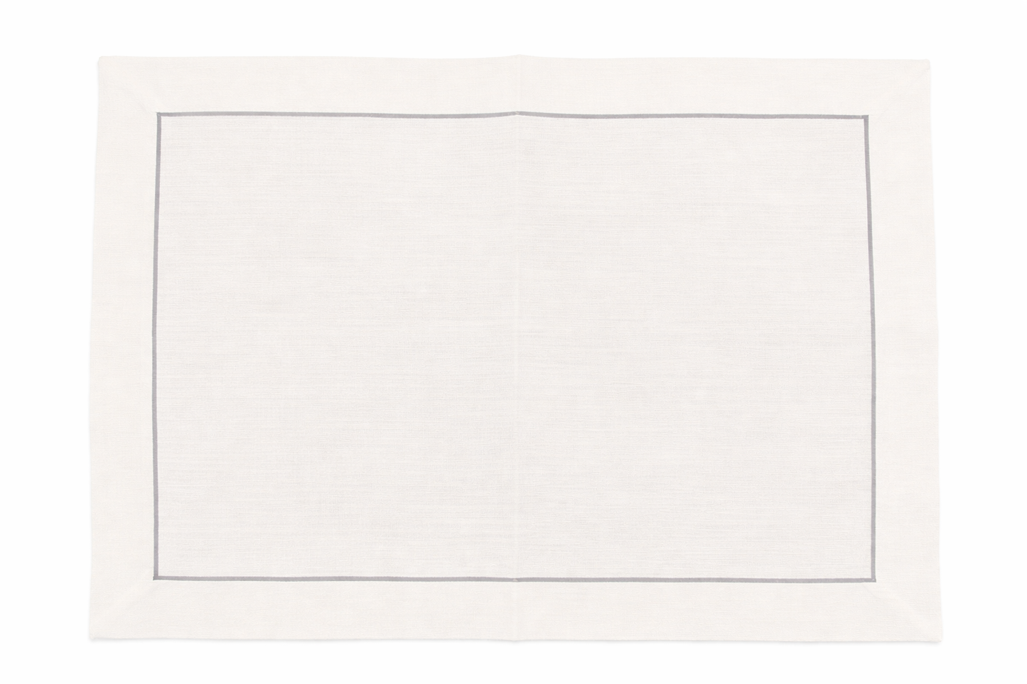 Tovaglietta Ricamata Avorio/Grigio Idrorepellente