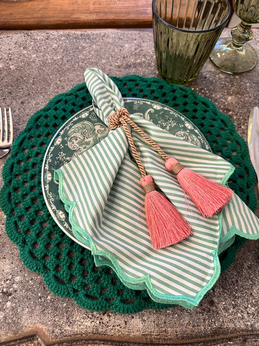 Sottopiatto/Centrino Uncinetto Verde