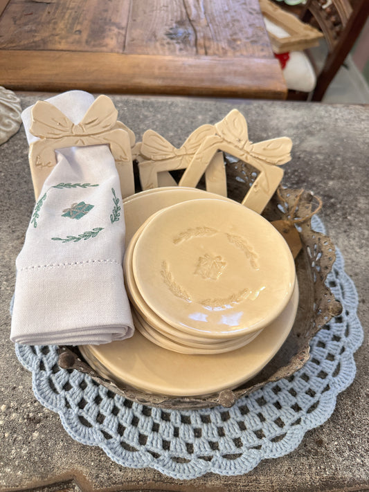 Sottopiatto/Centrino Uncinetto Azzurro Grigio