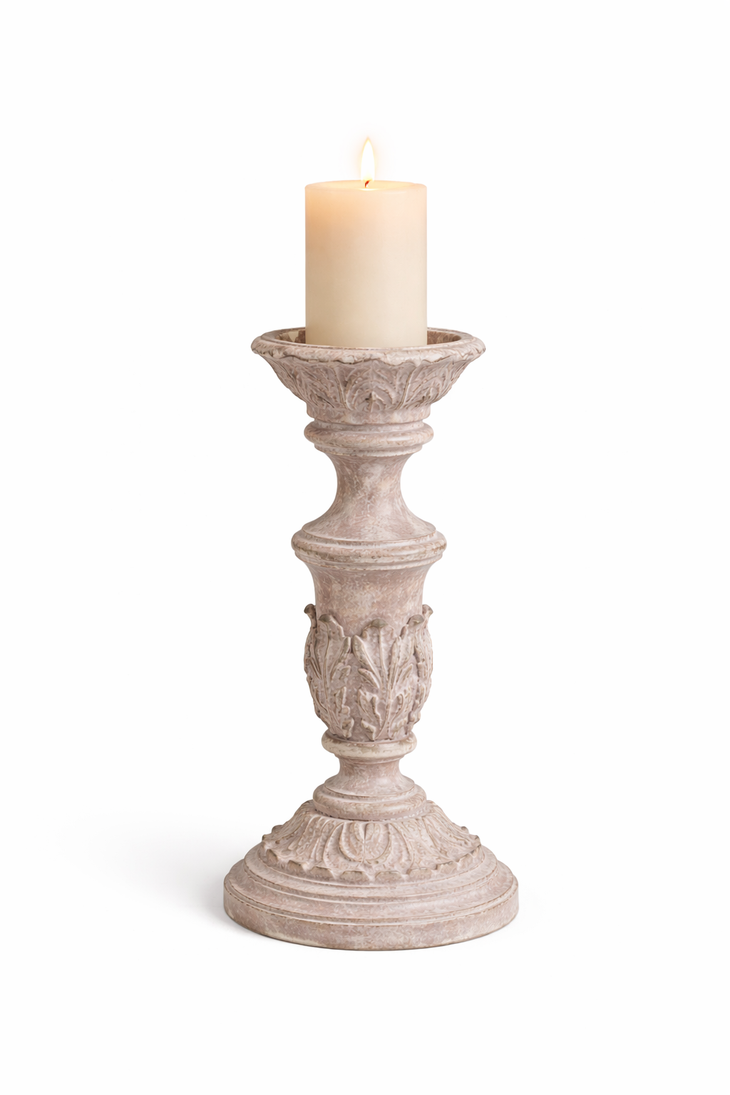 Candelabro Con Decoro Foglie