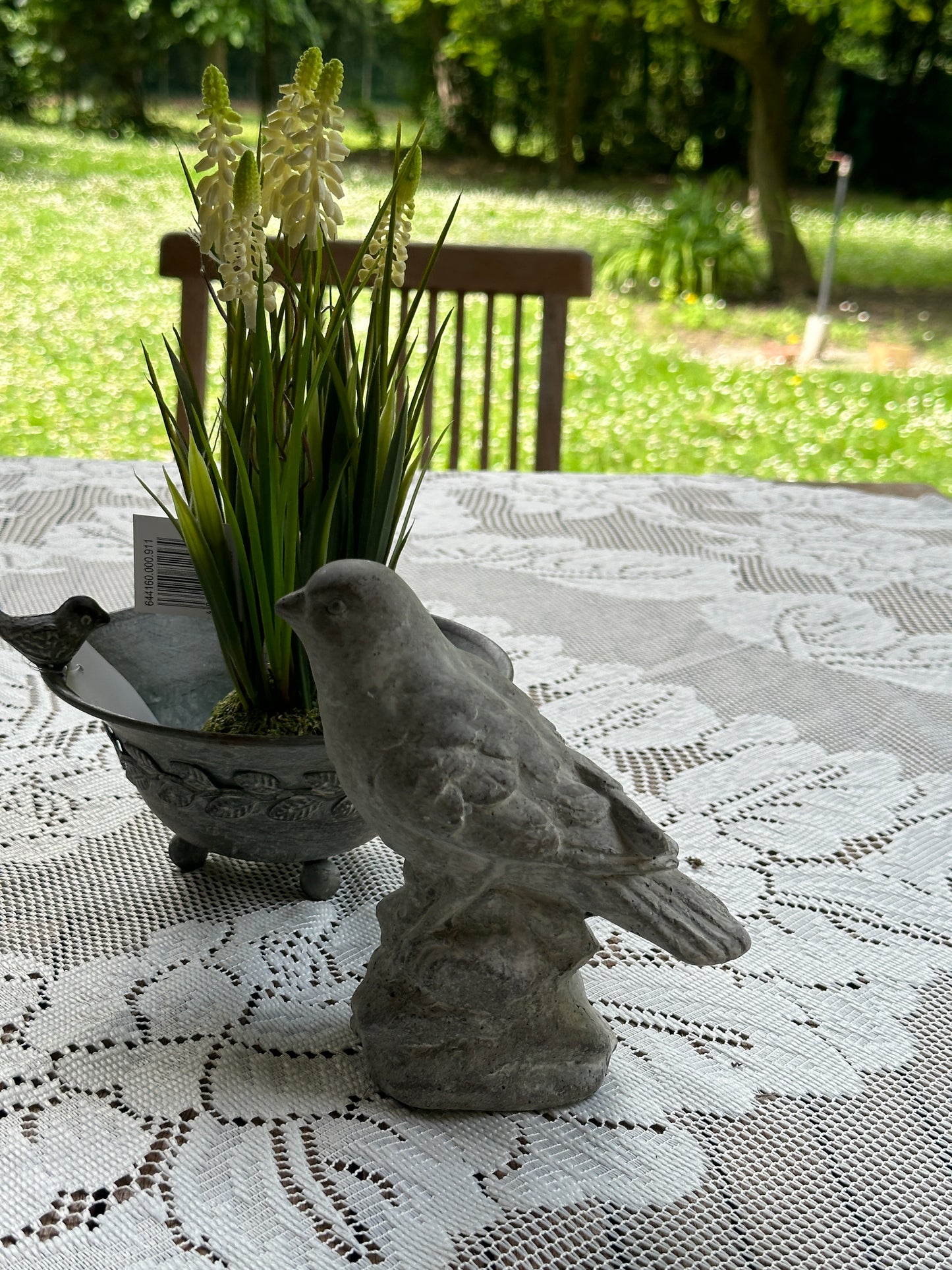 Uccellino Decorativo Su Piedistallo