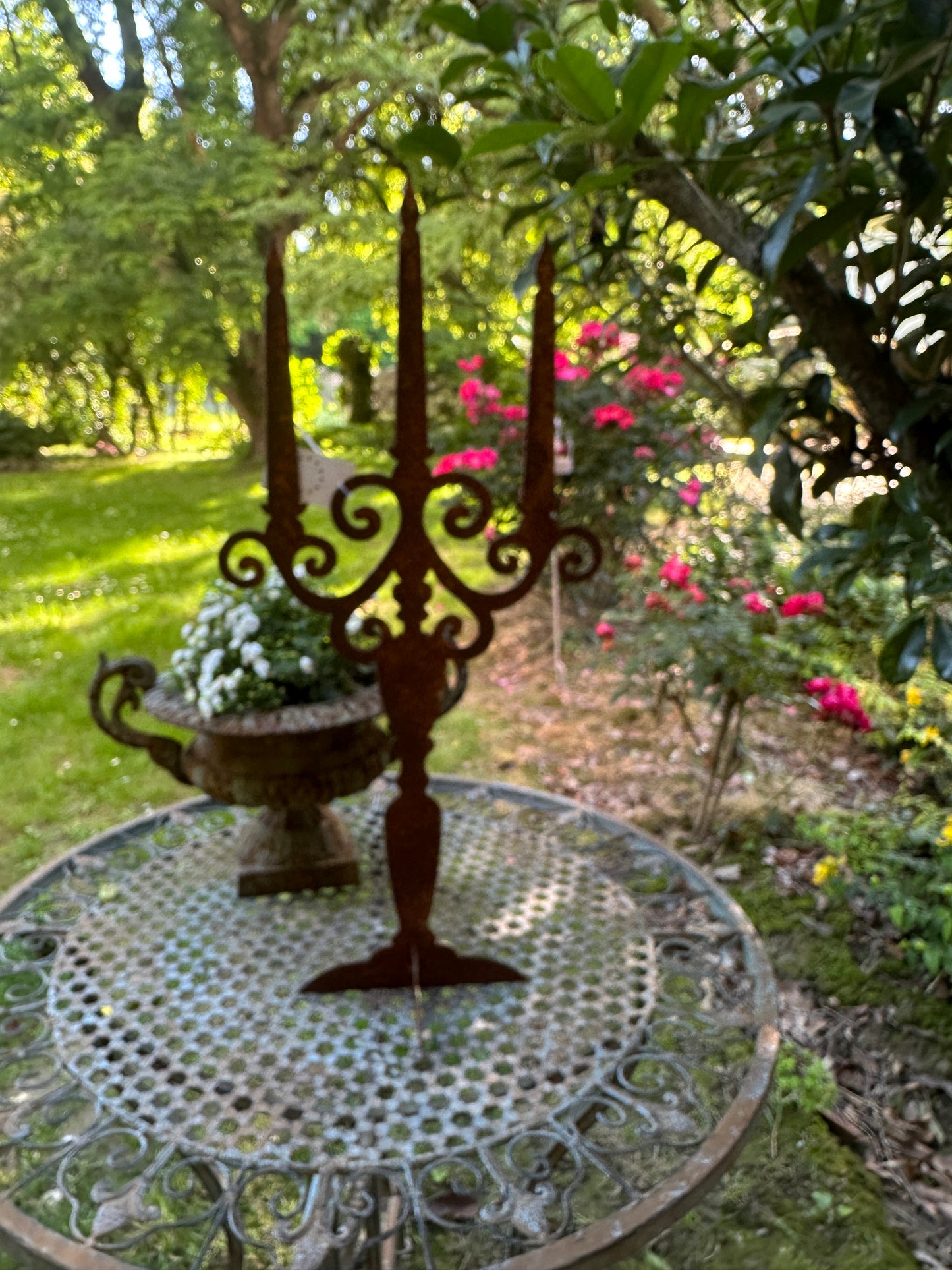 Candeliere Da Appoggio In Corten