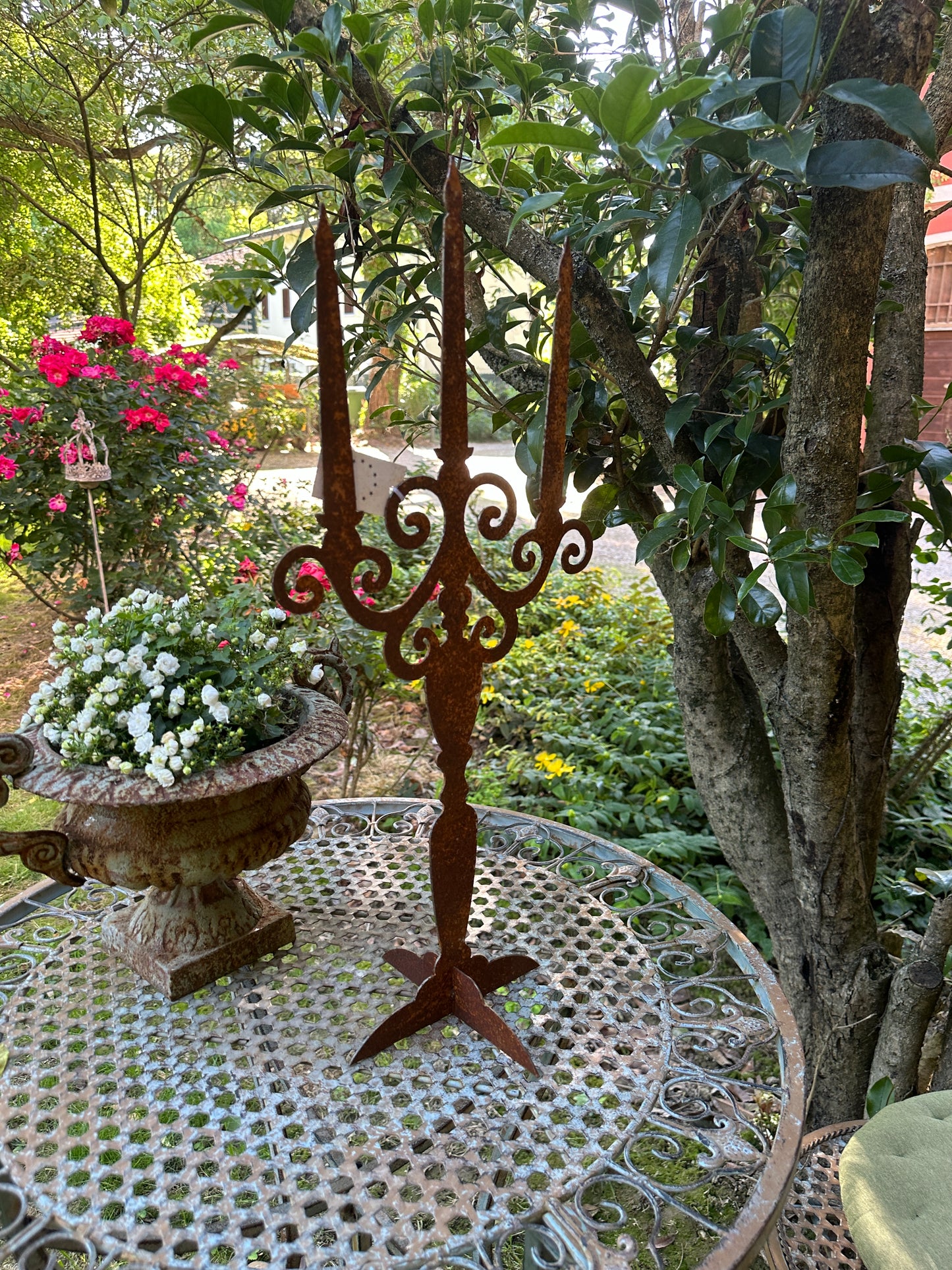 Candeliere Da Appoggio In Corten