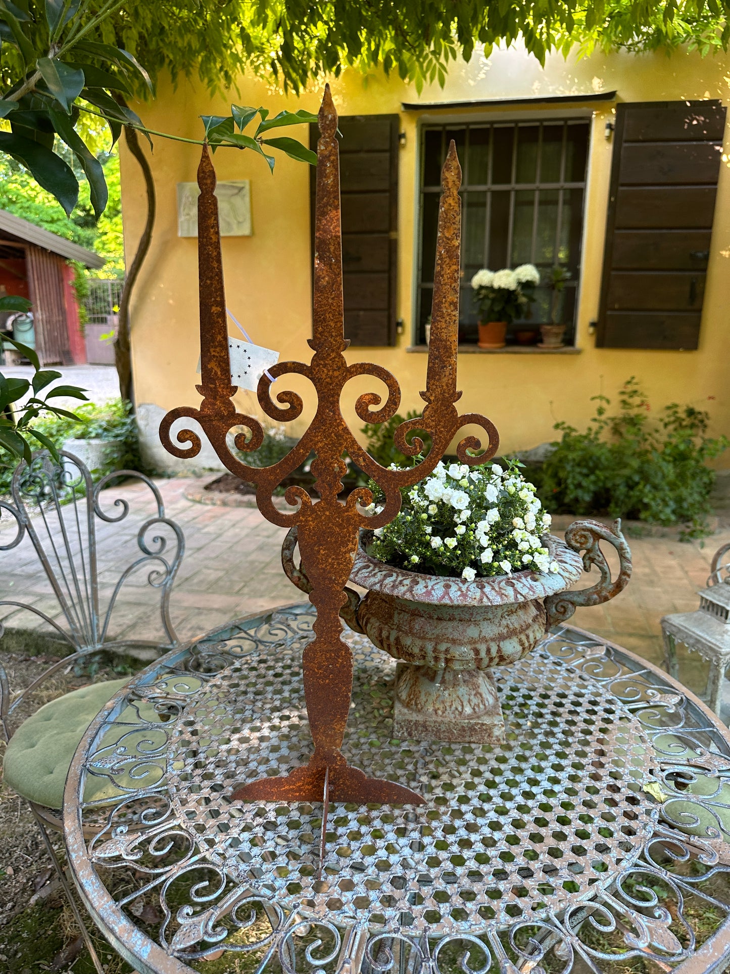 Candeliere Da Appoggio In Corten