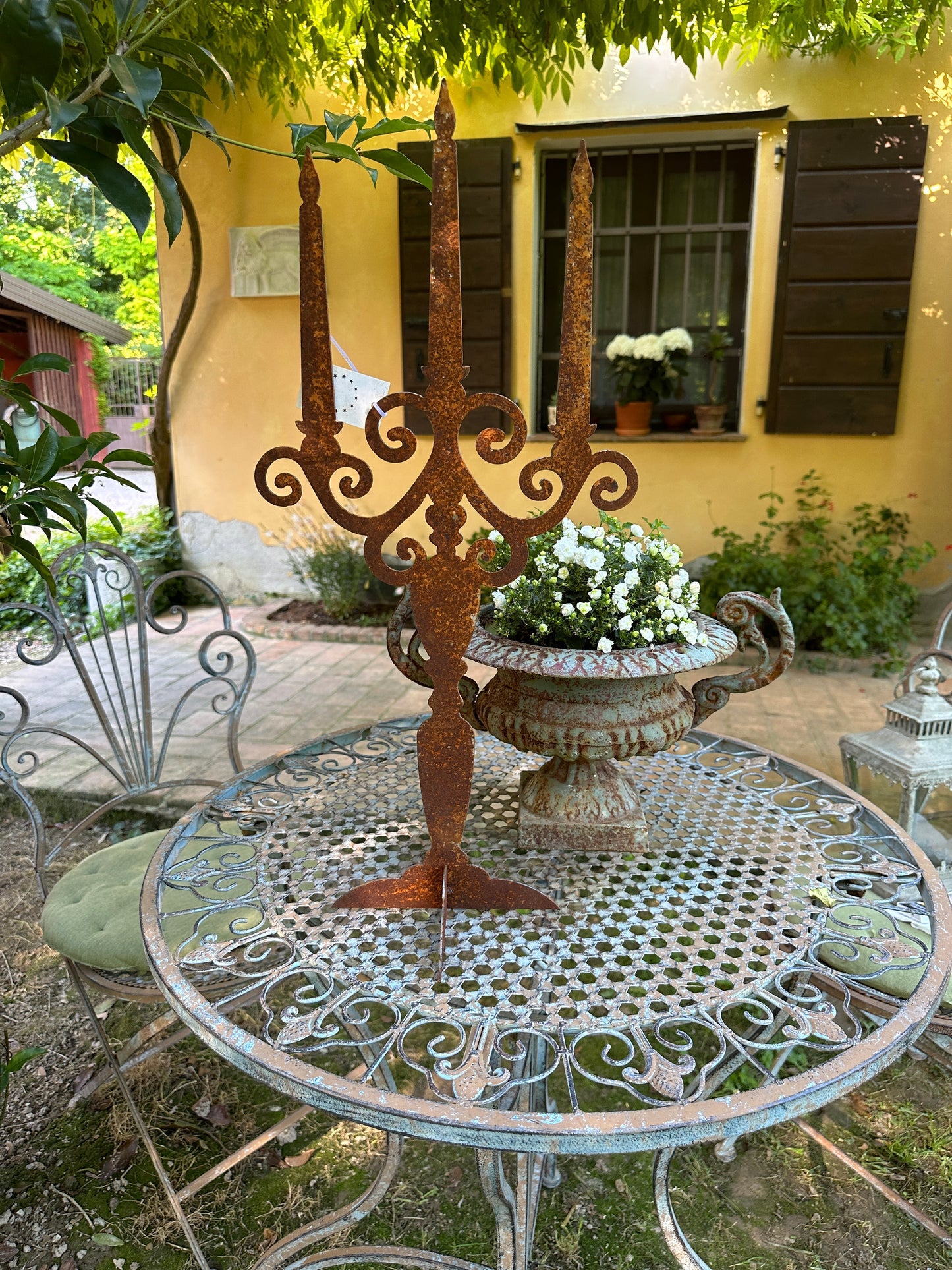 Candeliere Da Appoggio In Corten