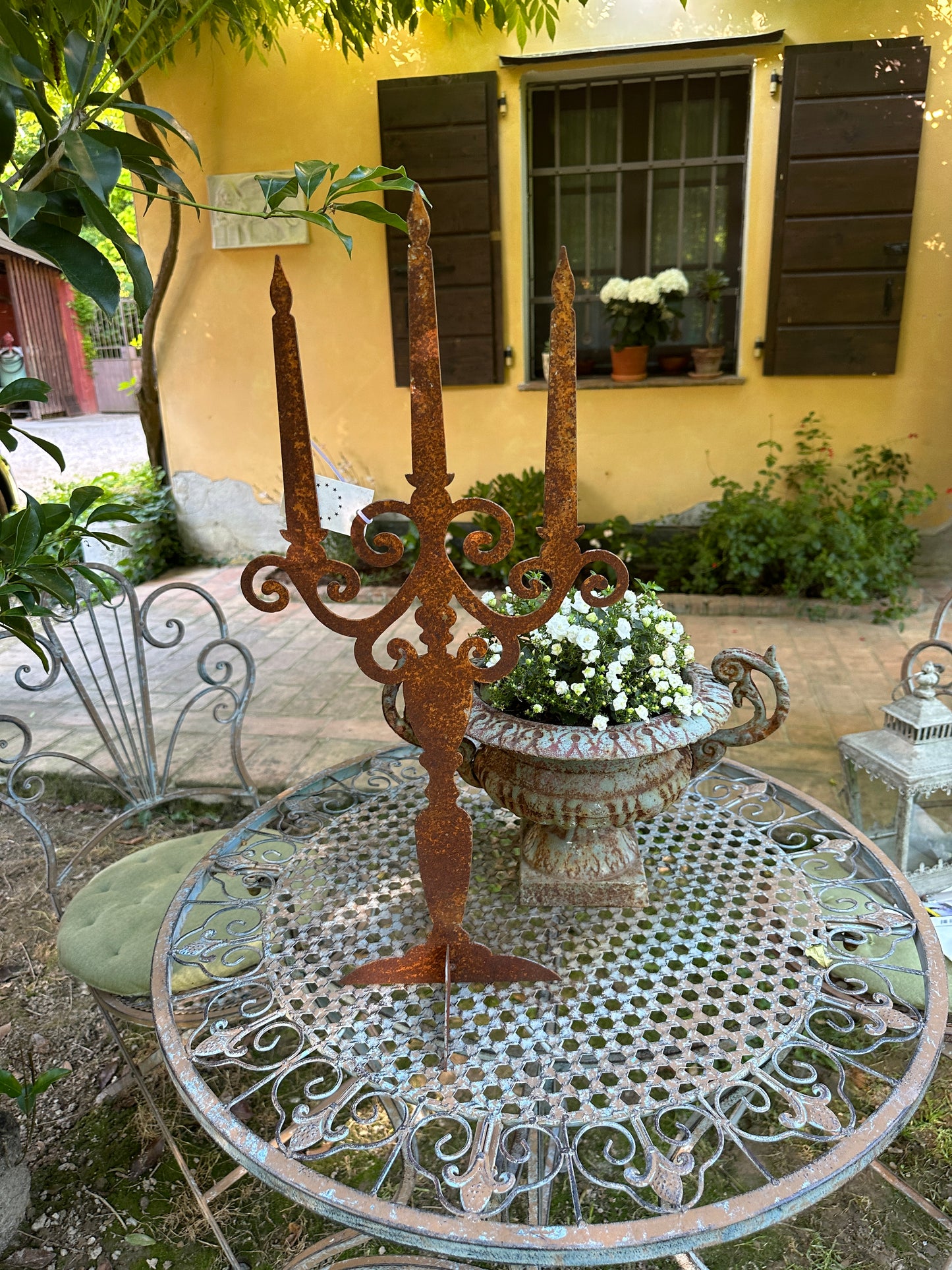 Candeliere Da Appoggio In Corten
