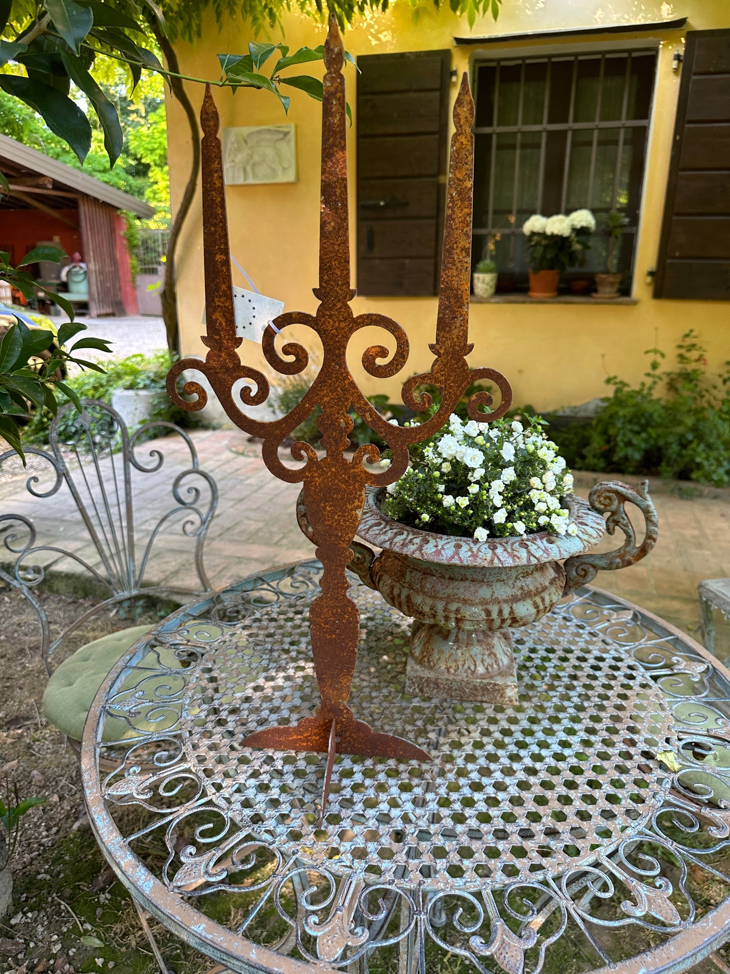 Candeliere Da Appoggio In Corten