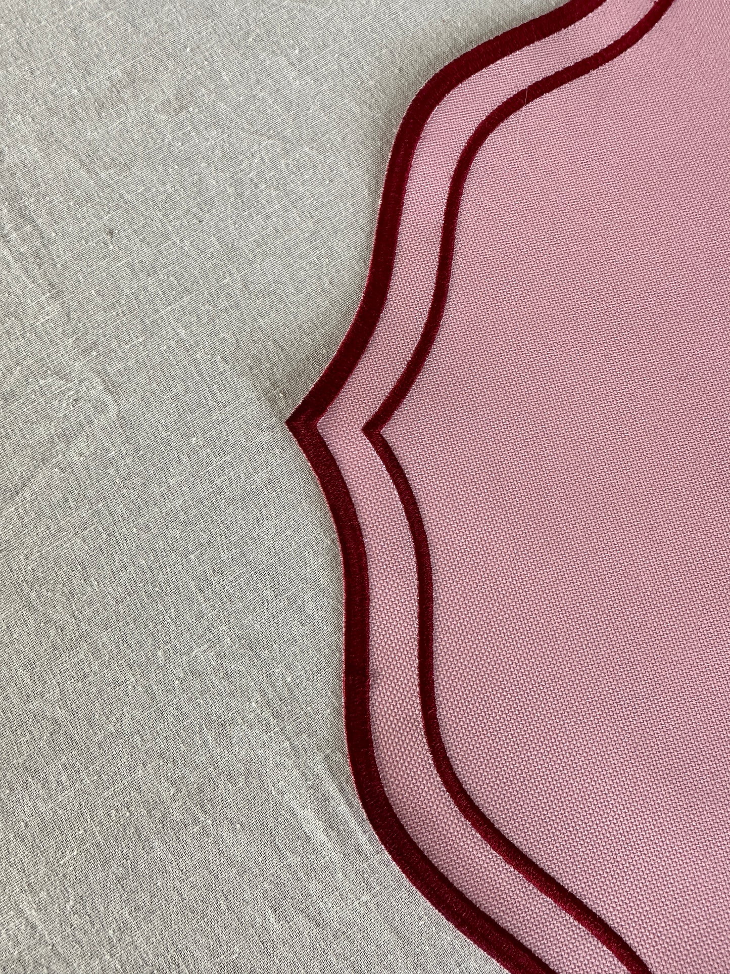 Tovaglietta Rosa/Rosso Double Idrorepellente