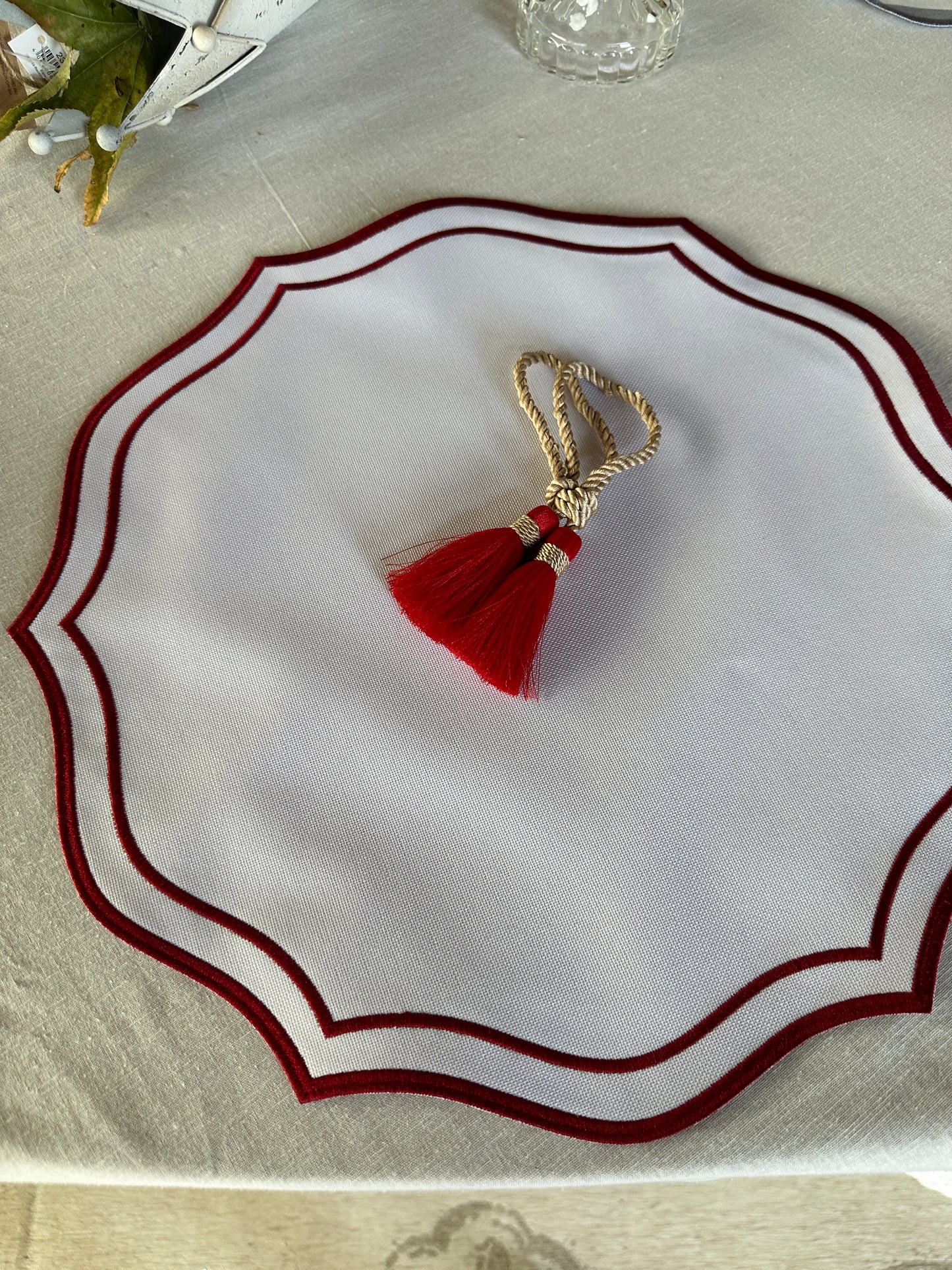 Tovaglietta Rosa/Rosso Double Idrorepellente
