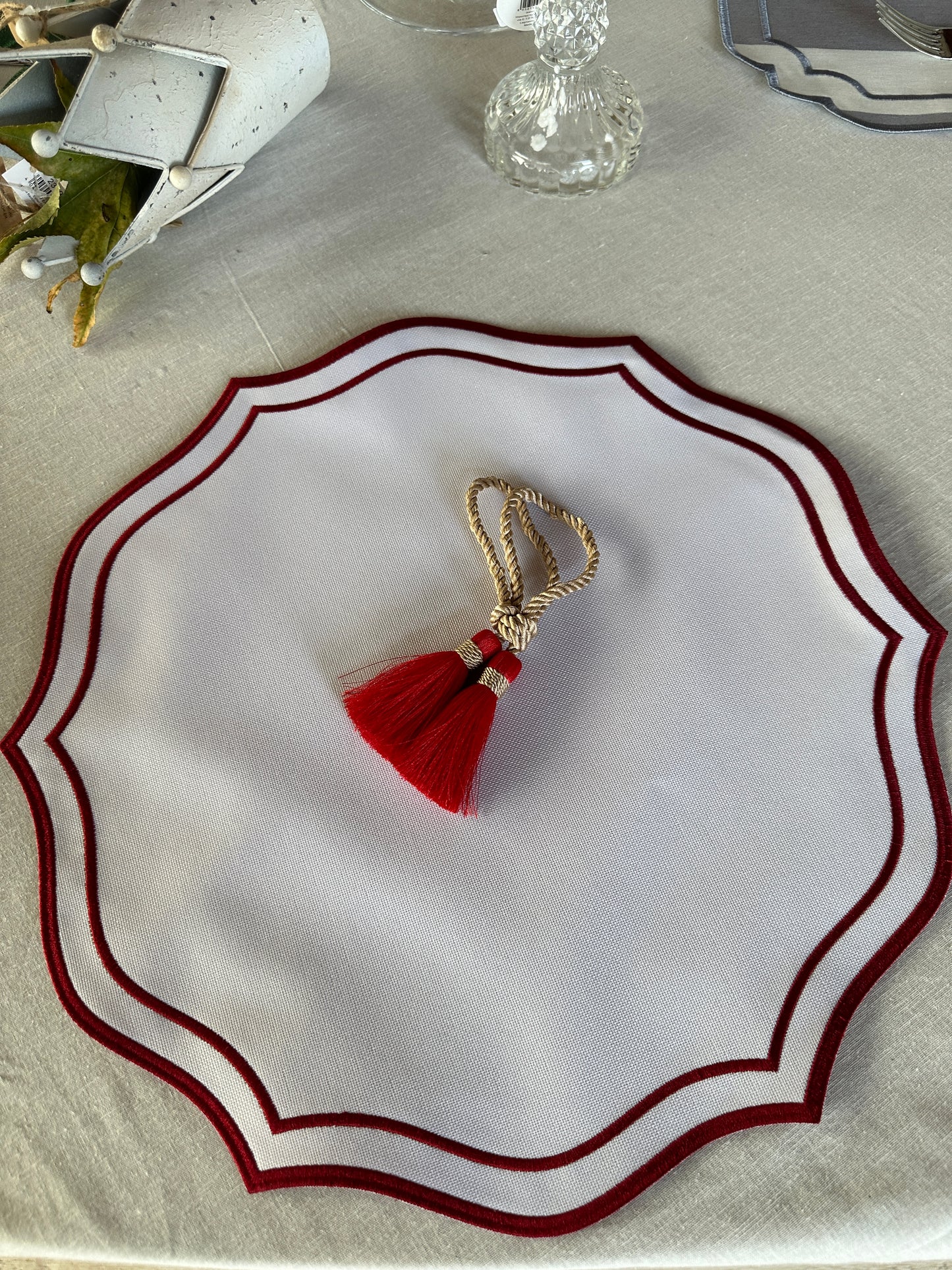 Tovaglietta Rosa/Rosso Double Idrorepellente