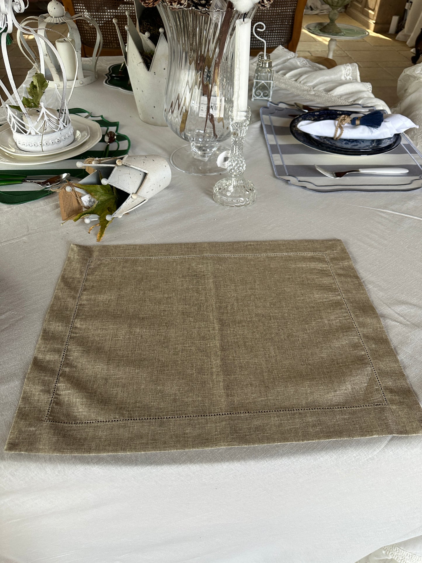 Tovaglietta Lino Beige Rettangolare