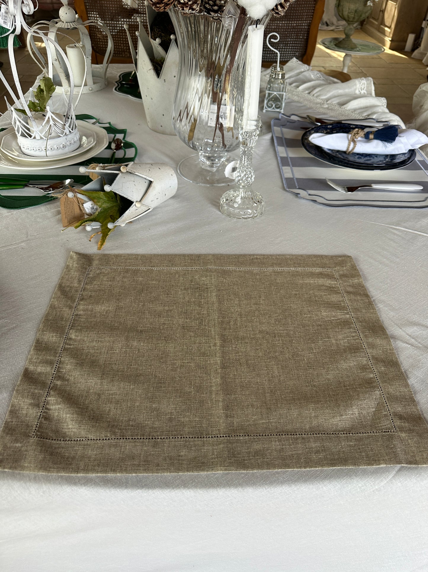 Tovaglietta Lino Beige Rettangolare