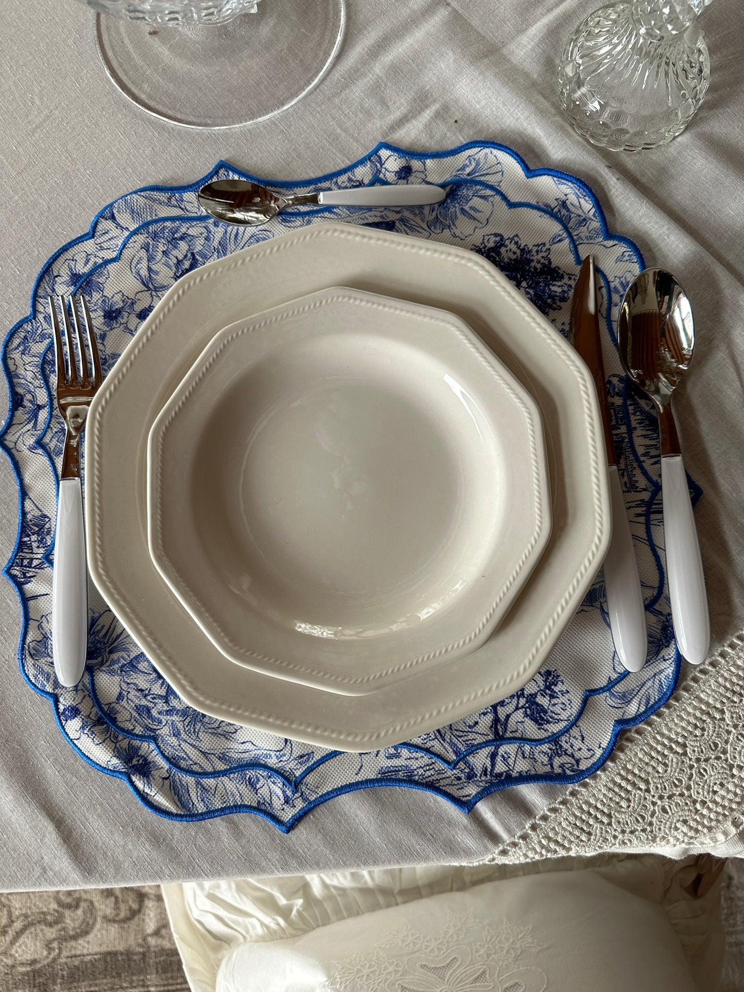 Tovaglietta Bluette Toile De Jouy