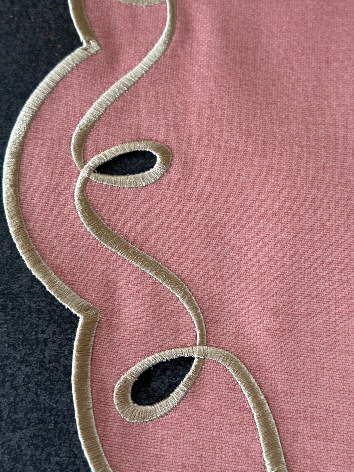 Tovaglietta Rosa Pesca/Oro Double Idrorepellente