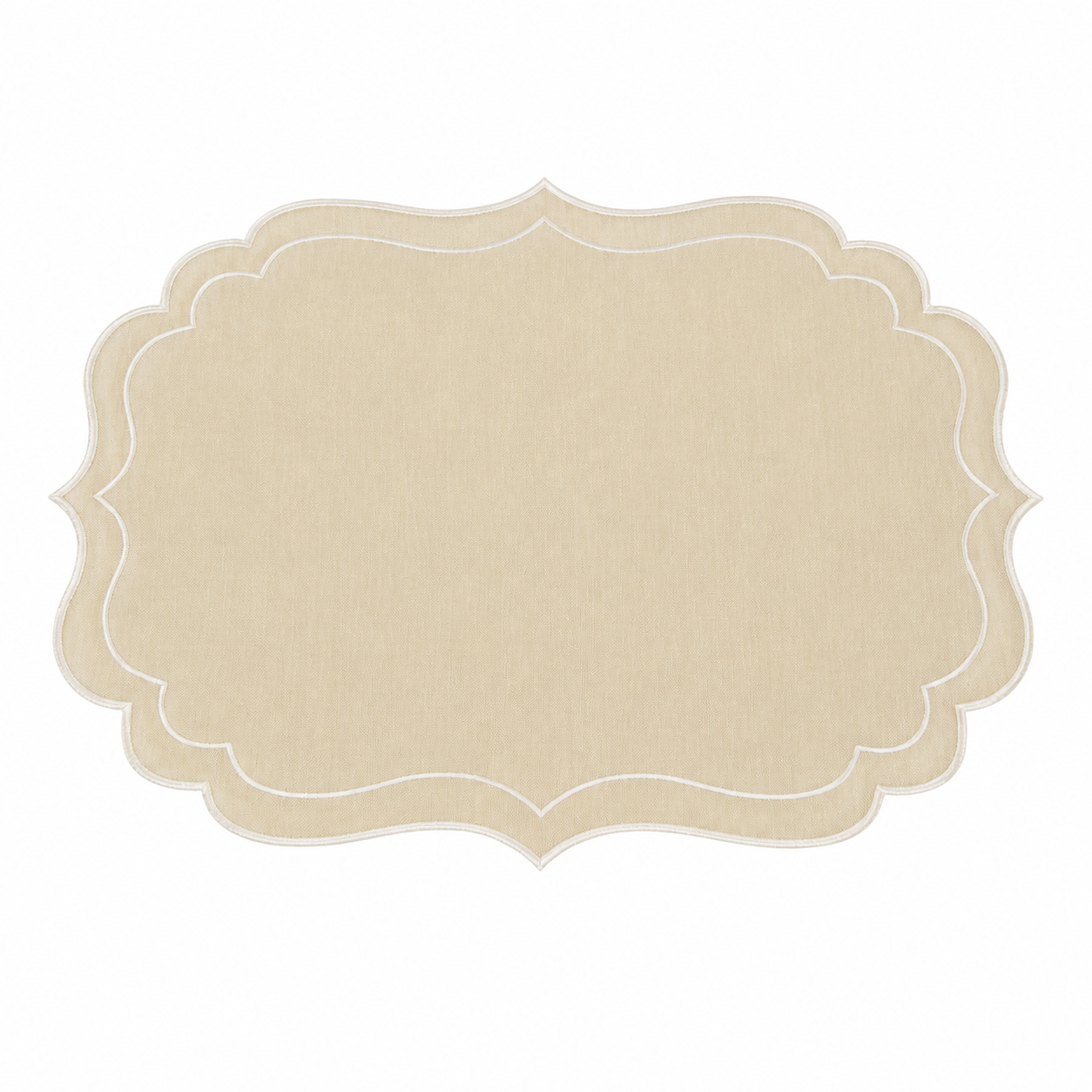 Tovaglietta Rettangolare Idrorepellente Beige/Bianco