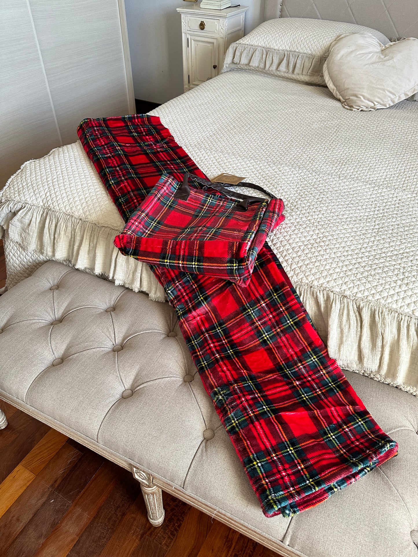 Plaid Tartan Con Borsa