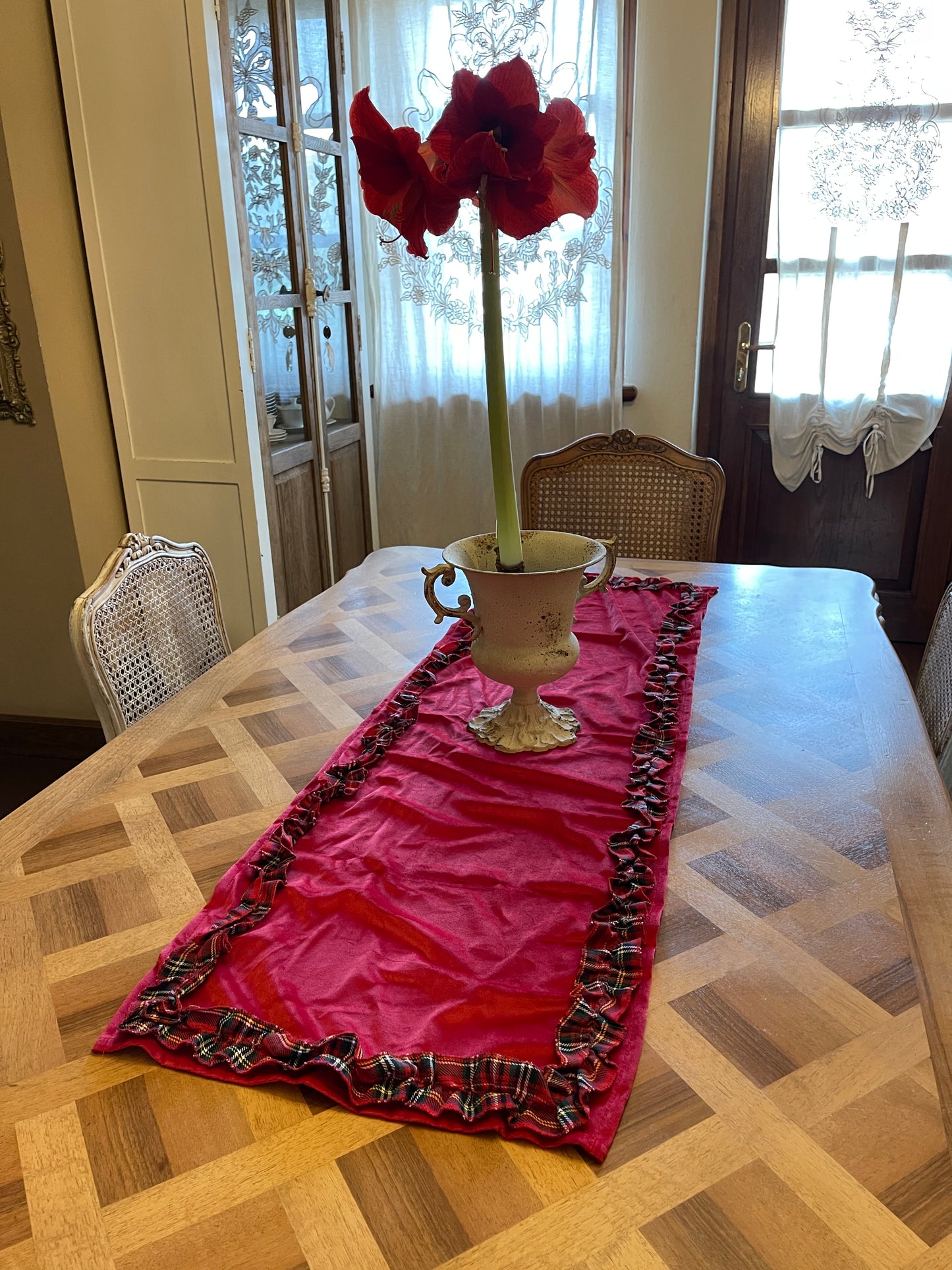 Runner Royal Velvet Con Tartan