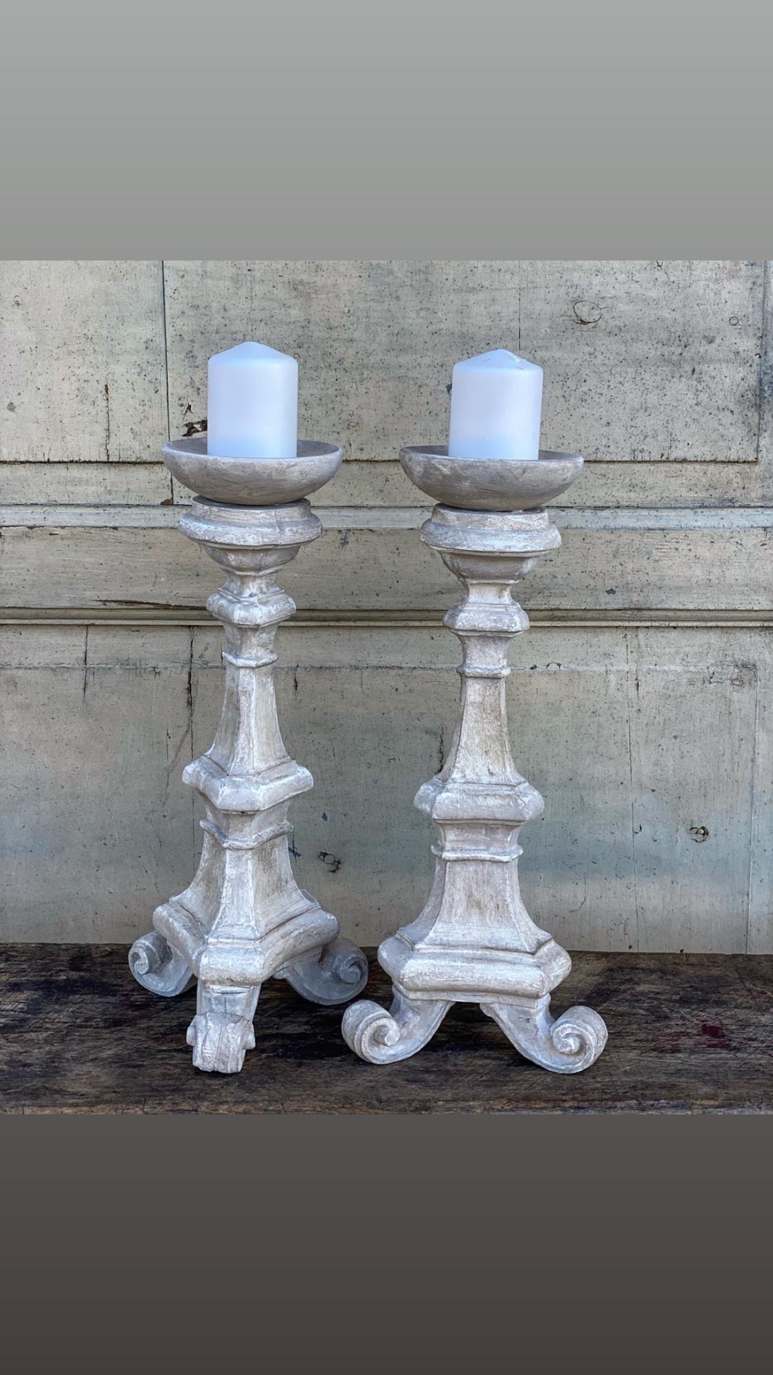 Candelabro Con Piedi Lisci