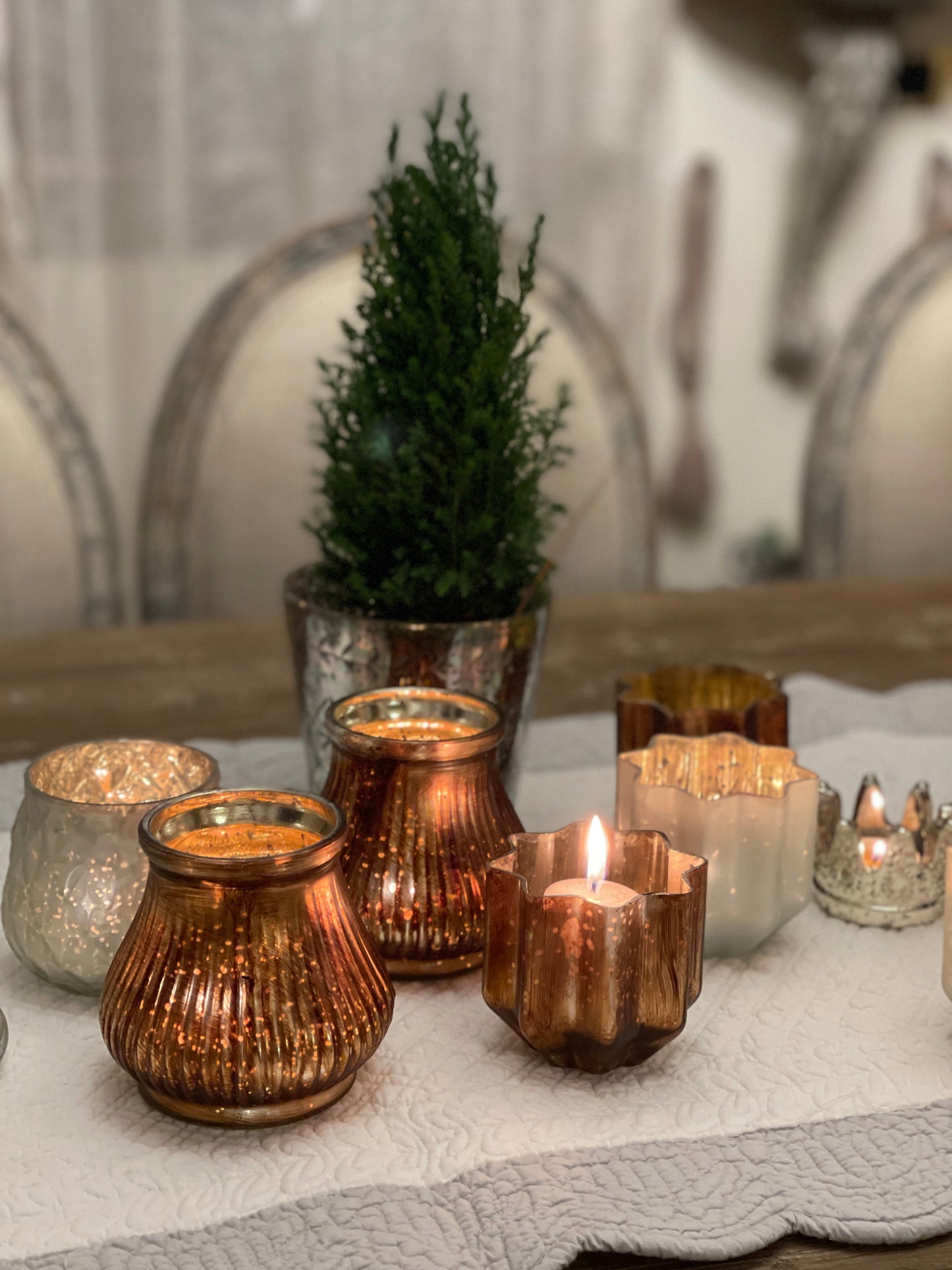 Portatealight Dorato