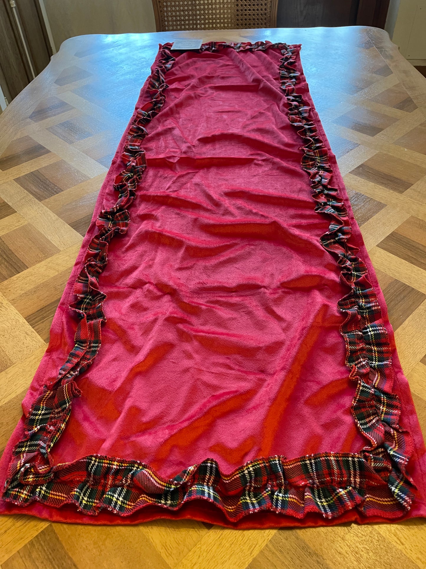 Runner Royal Velvet Con Tartan