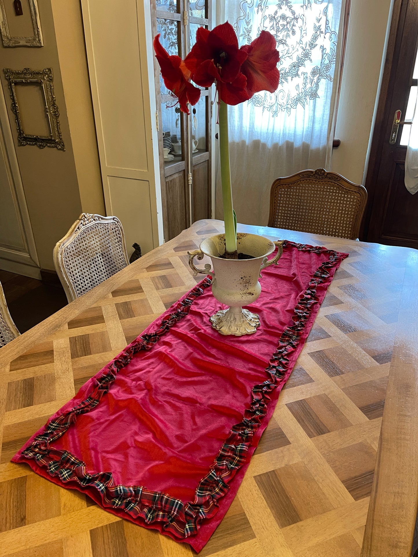 Runner Royal Velvet Con Tartan