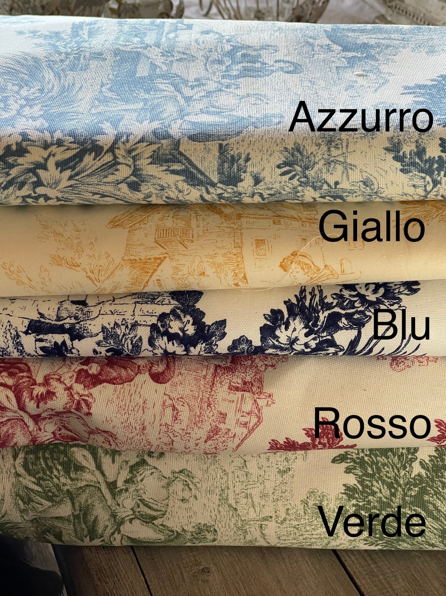 Cuscino In Cotone Toile De Jouy